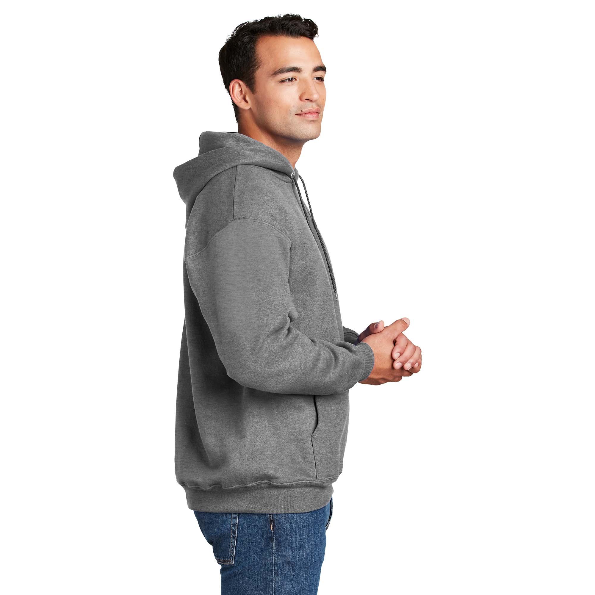 Hanes F170 Ultimate Cotton Pullover Hooded Sweatshirt - Light Steel ...