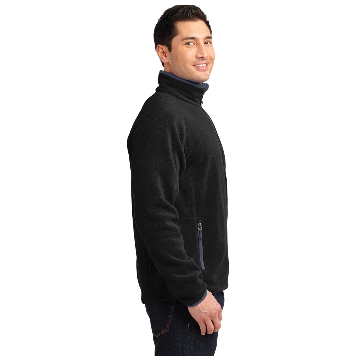 Port Authority F229 Enhanced Value Fleece Full-Zip Jacket - Black ...