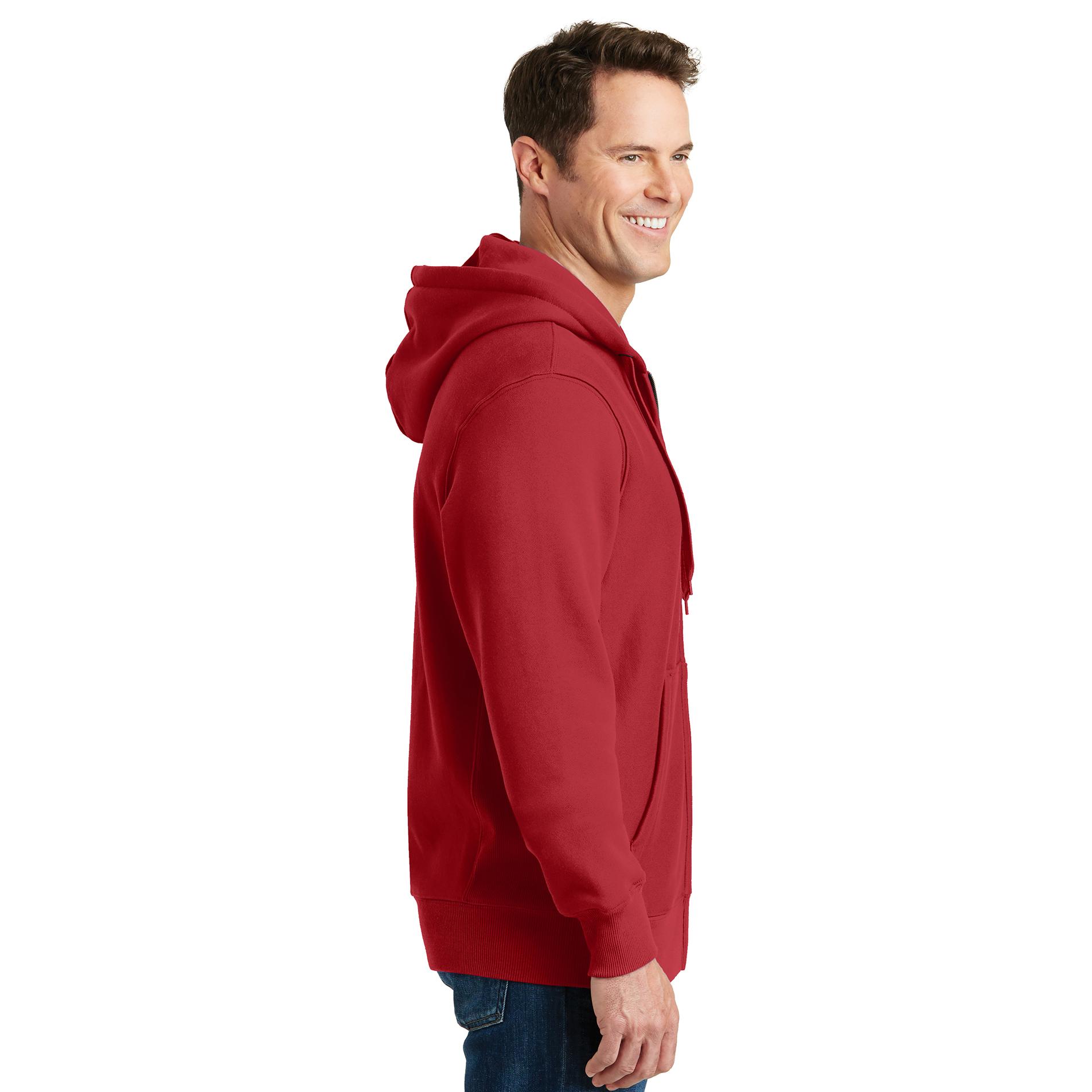 Sport-Tek F282 Super Heavyweight Full-Zip Hooded Sweatshirt - Red