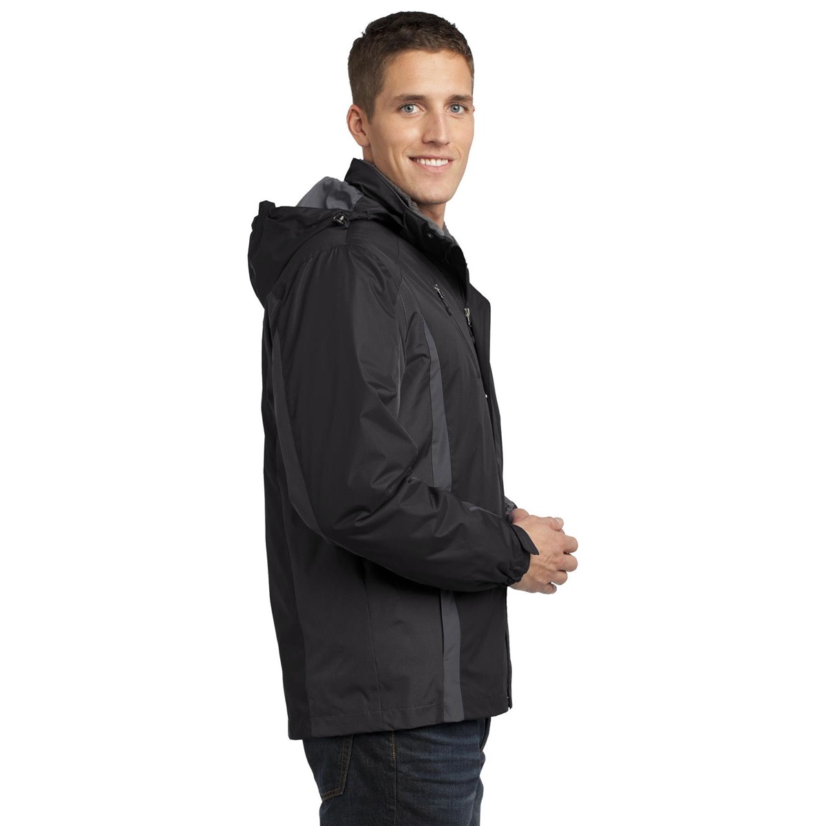 Port Authority J321 Colorblock 3-in-1 Jacket - Black/Black/Magnet