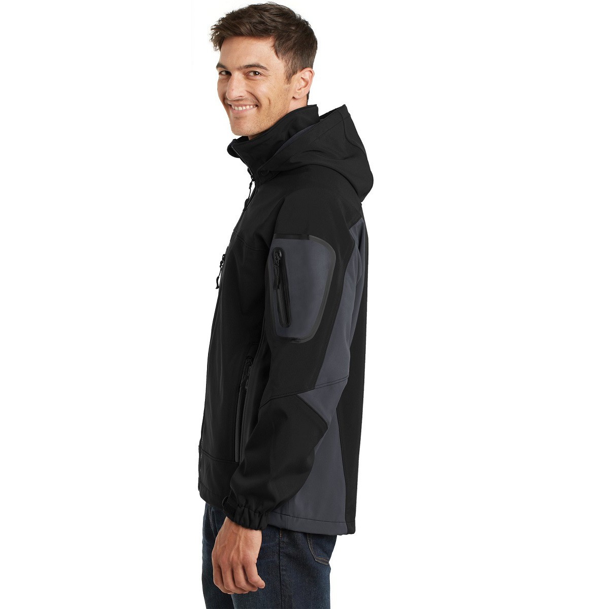 Port Authority J798 Waterproof Soft Shell Jacket - Black/Graphite