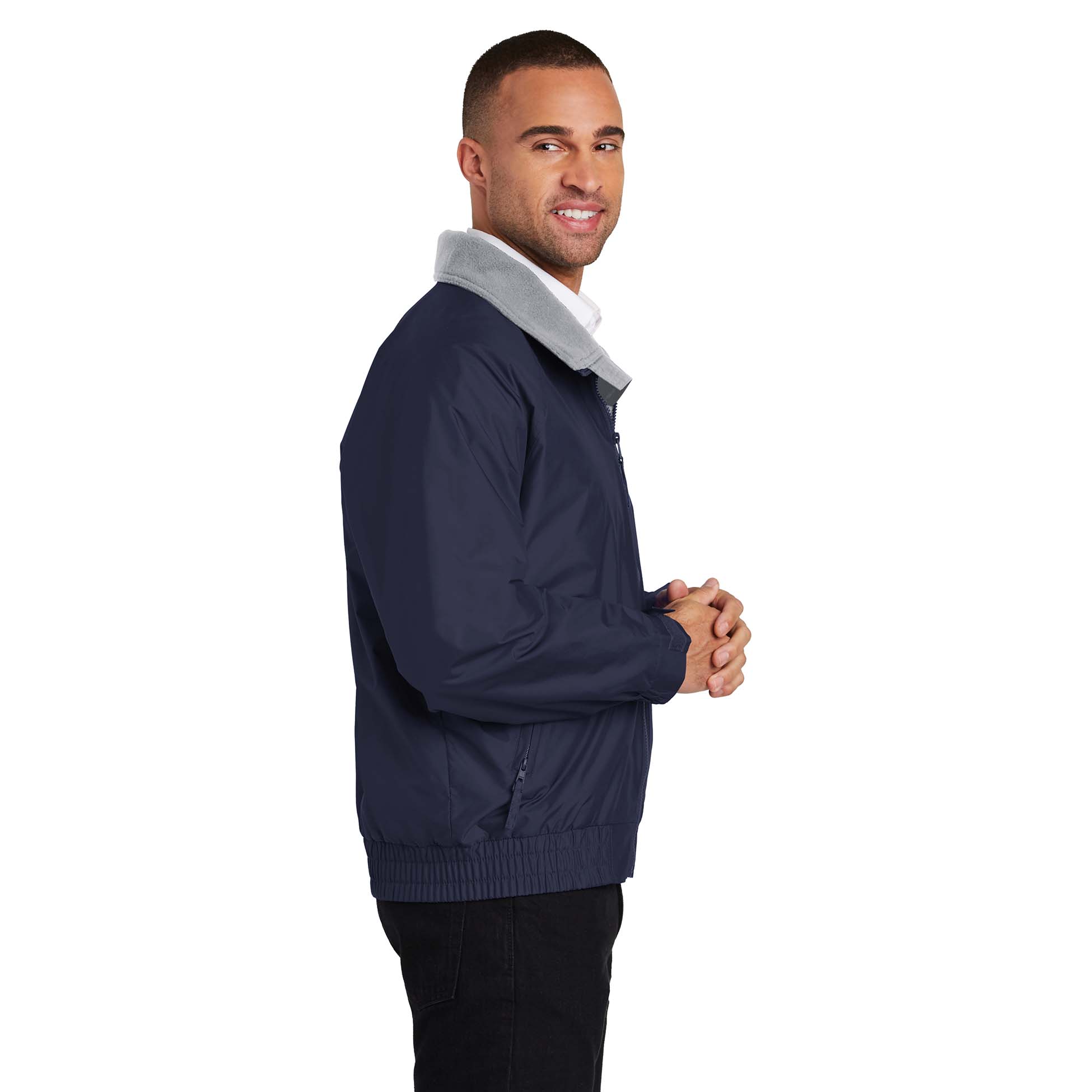 Port Authority JP54 Competitor Jacket - True Navy/Grey Heather | Full ...