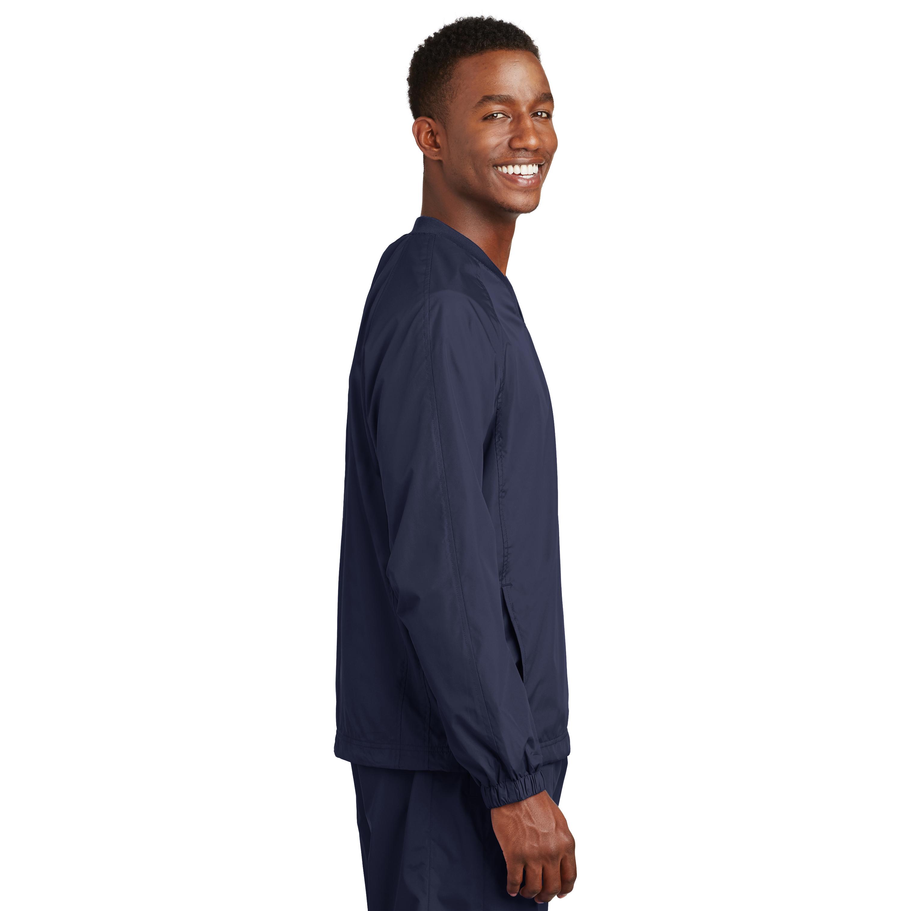 SportTek JST72 VNeck Raglan Wind Shirt True Navy Full Source