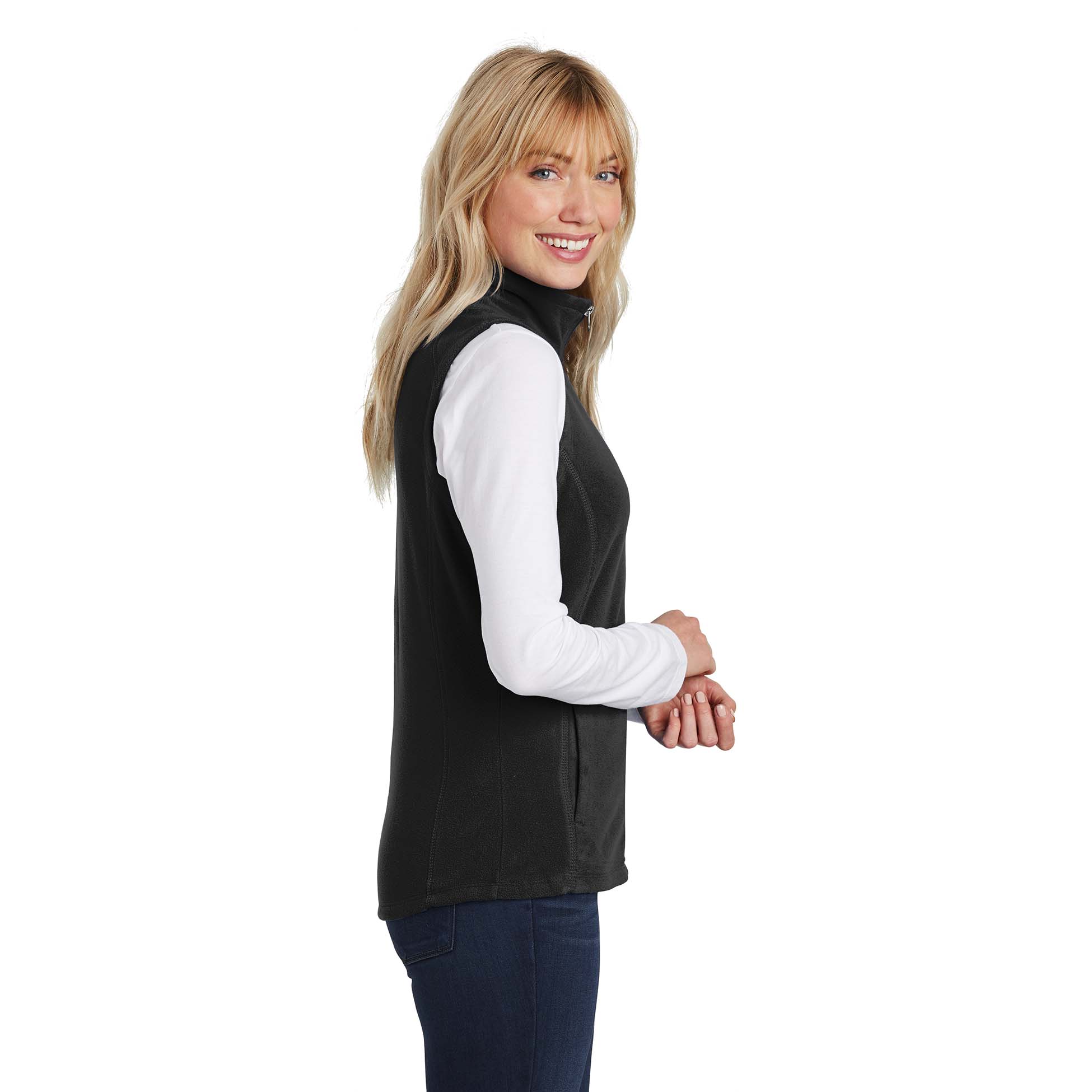 Port Authority L226 Ladies Microfleece Vest - Black | Full Source