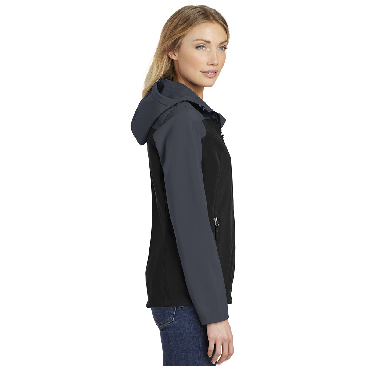 Port Authority L335 Ladies Hooded Core Soft Shell Jacket - Black ...