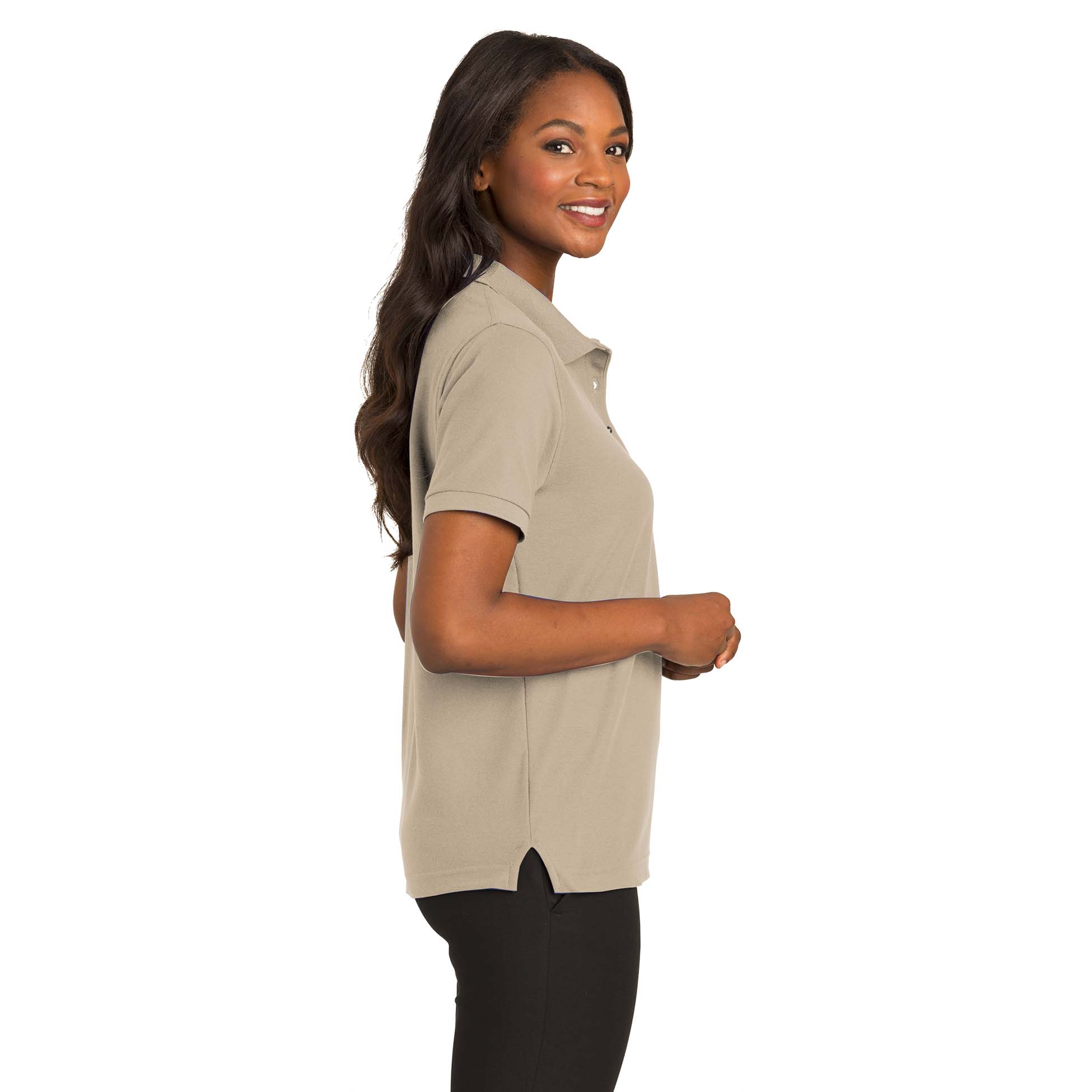 Port Authority L500 Ladies Silk Touch Polo - Stone | Full Source