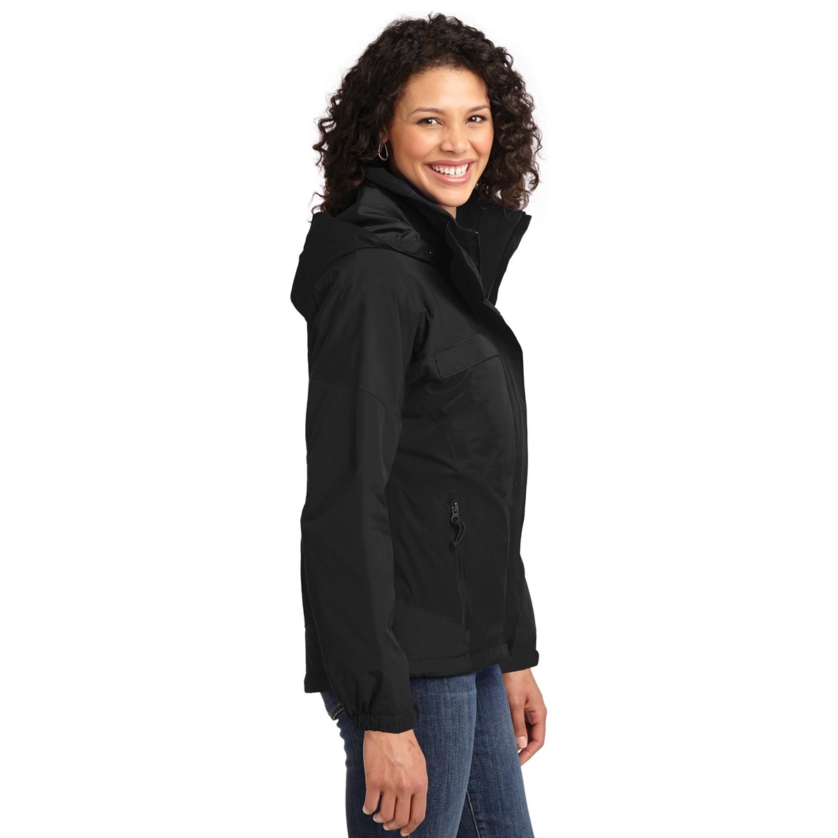 Port Authority L792 Ladies Nootka Jacket - Black/Black | Full Source