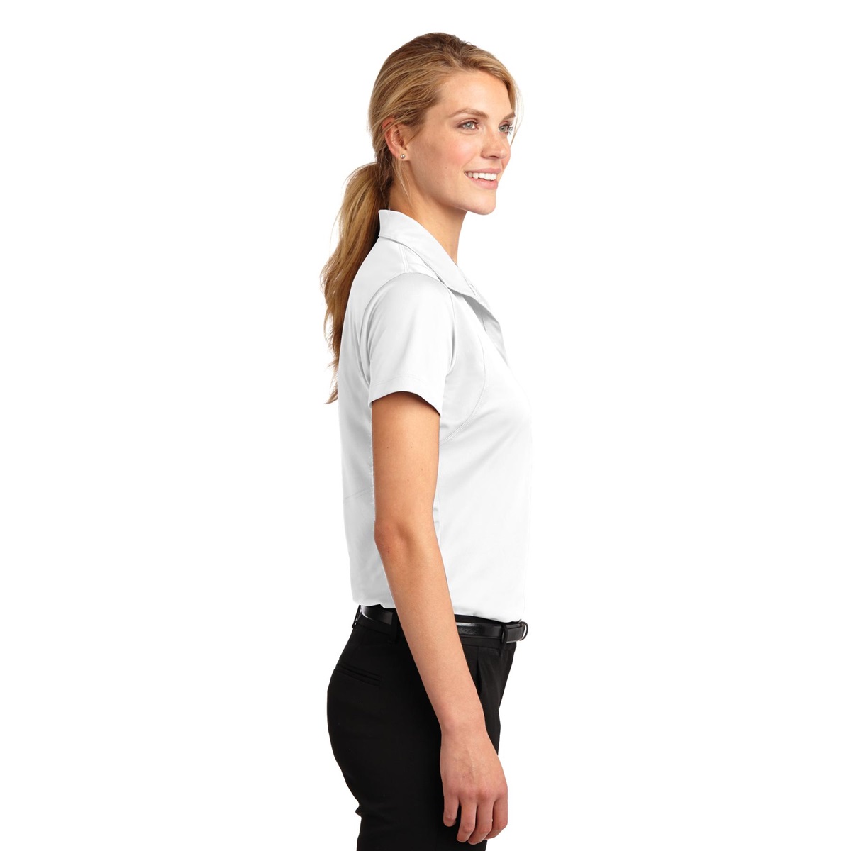 Sport-Tek LST650 Ladies Micropique Sport-Wick Polo Shirt - White | Full ...