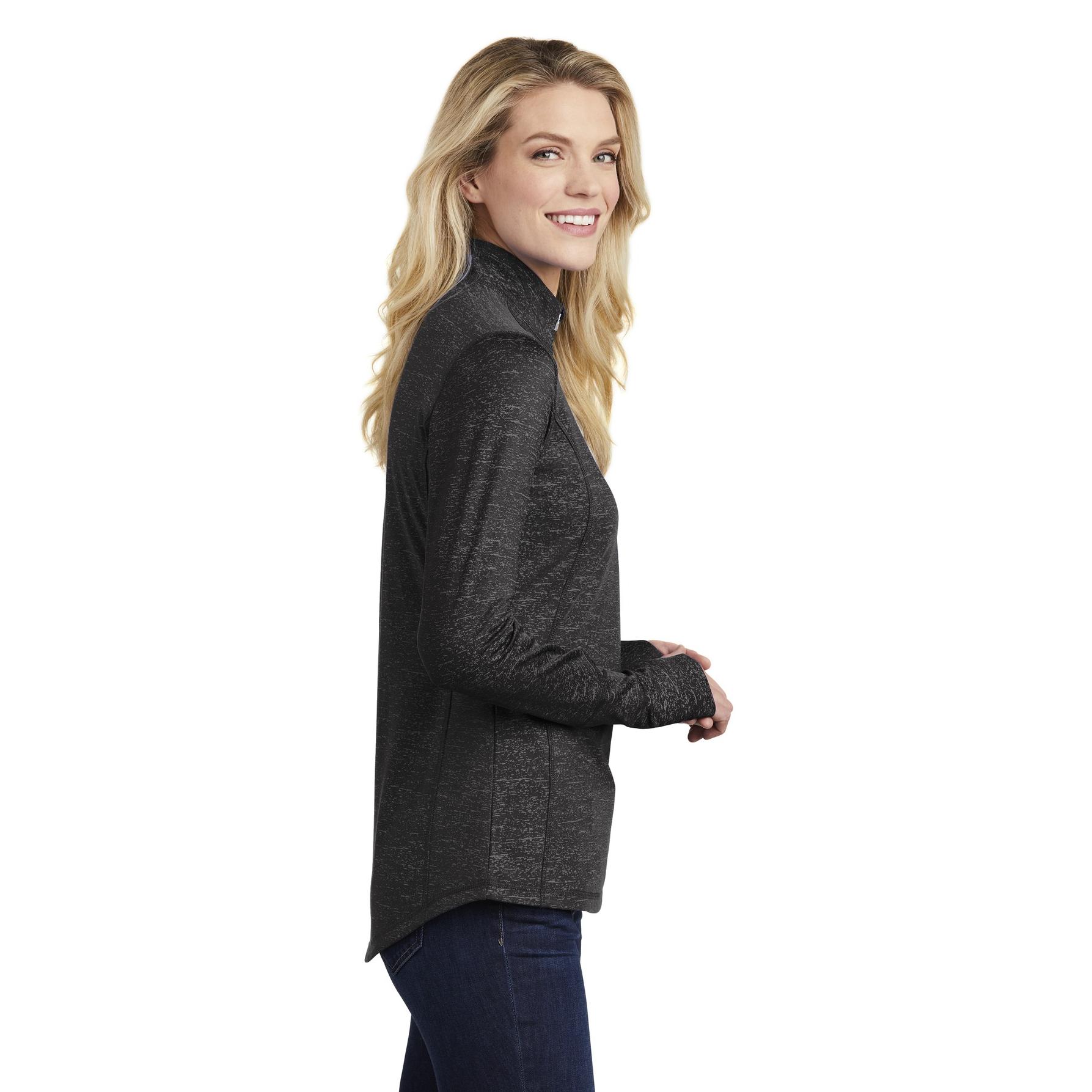 Sport-Tek LST855 Ladies Sport-Wick Stretch Reflective Heather 1/2
