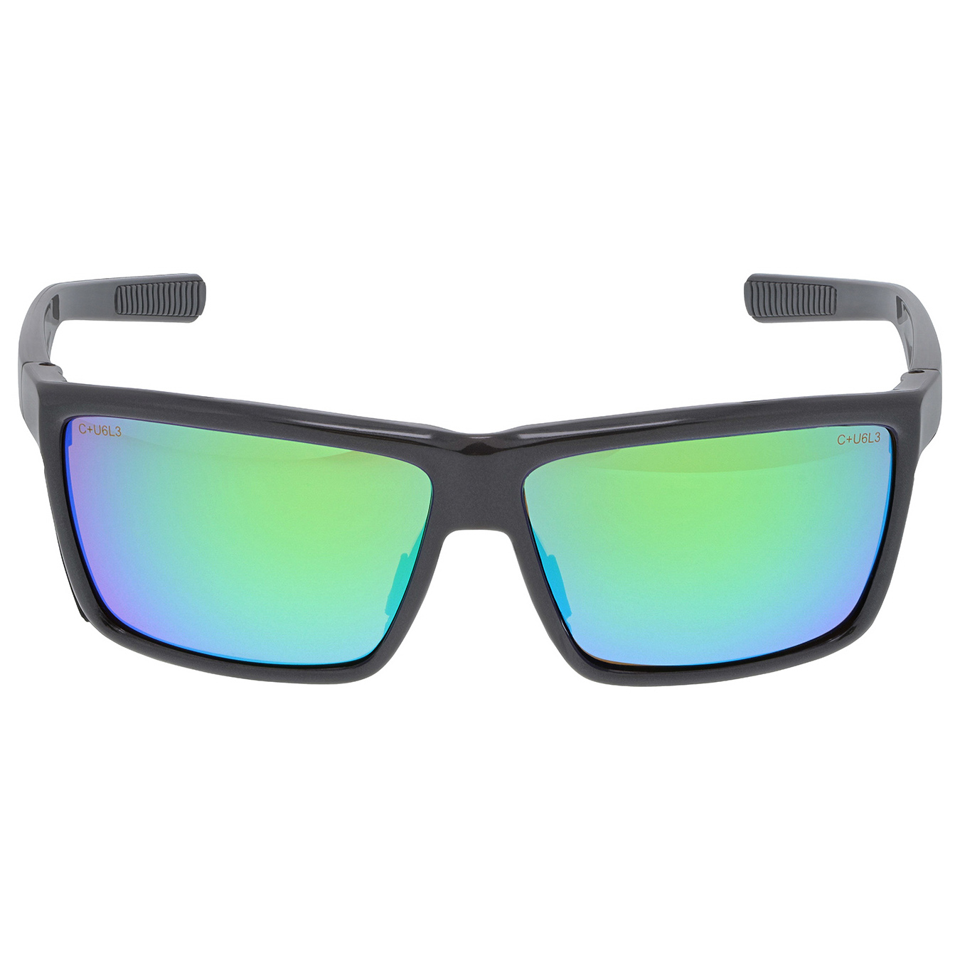 MCR Safety SR22BGZ Swagger SR2 Safety Glasses - Charcoal Frame - Polarized Green Mirror Lens