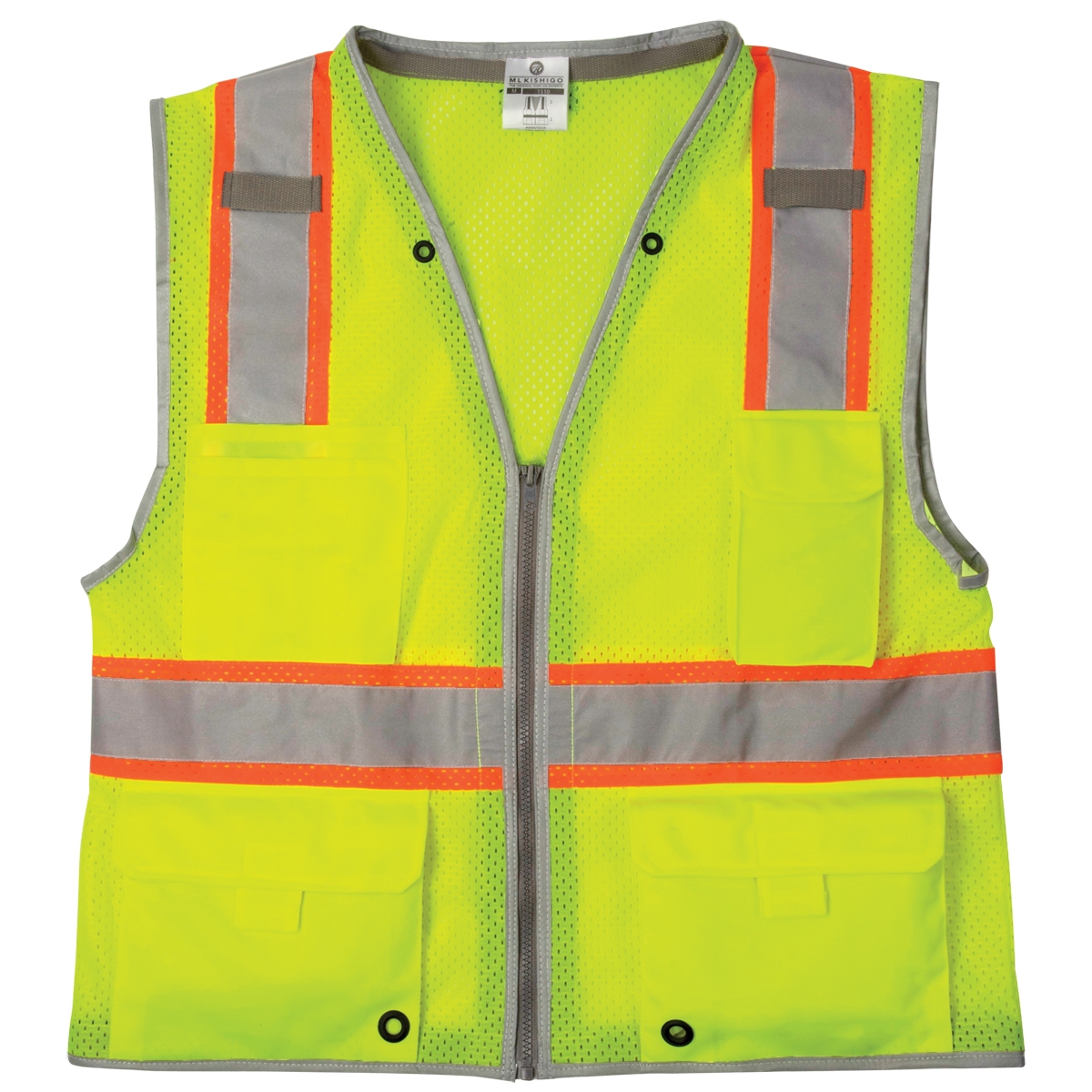 Kishigo 1510 Brilliant Series Heavy Duty Safety Vest Yellow/Lime Full  Source