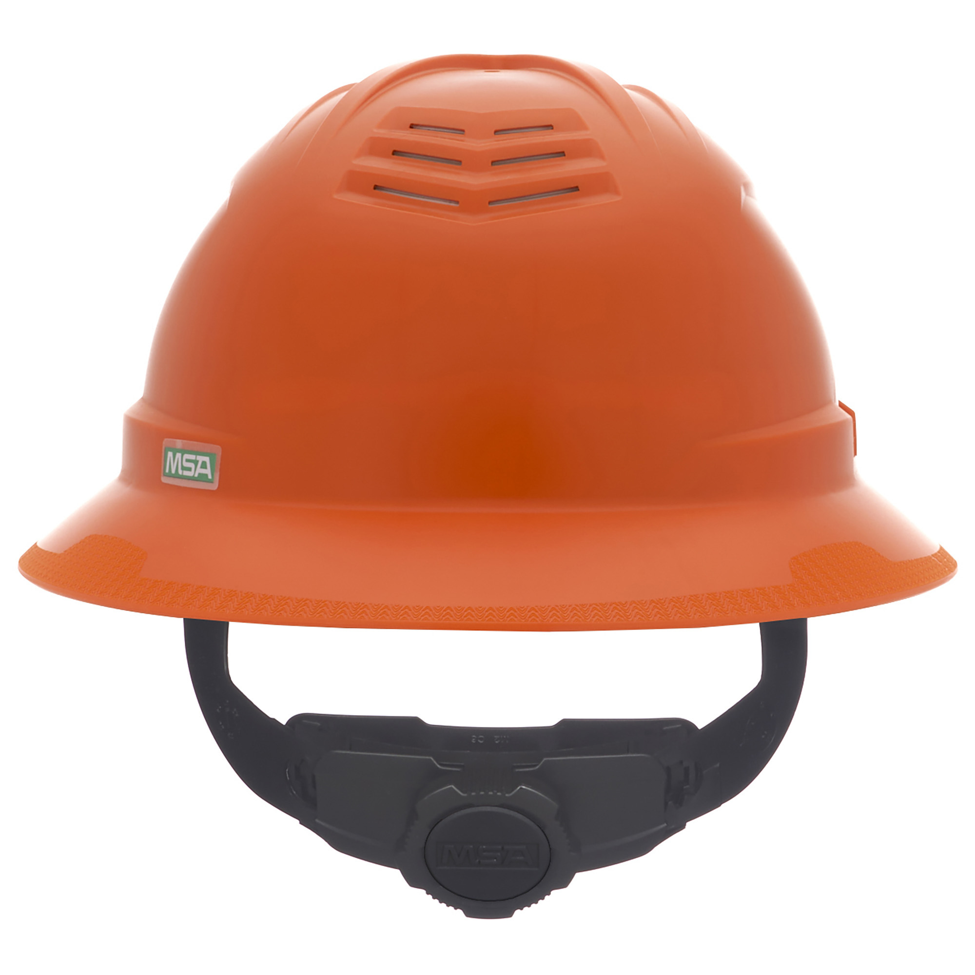 MSA 10215833 V-Gard C1 Vented Full Brim Hard Hat - Ratchet Suspension