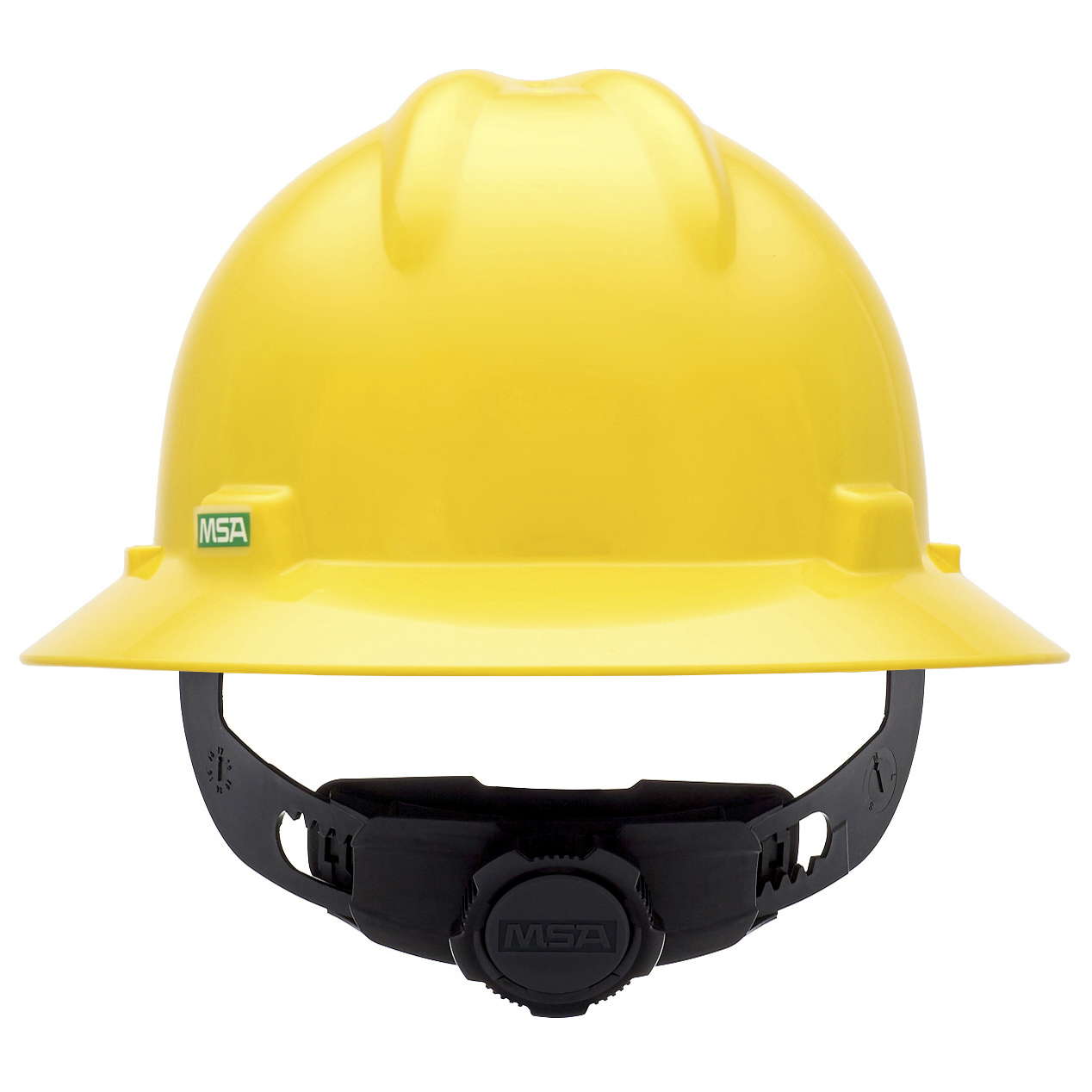 MSA 475366 V-Gard Full Brim Hard Hat - Fas-Trac Suspension