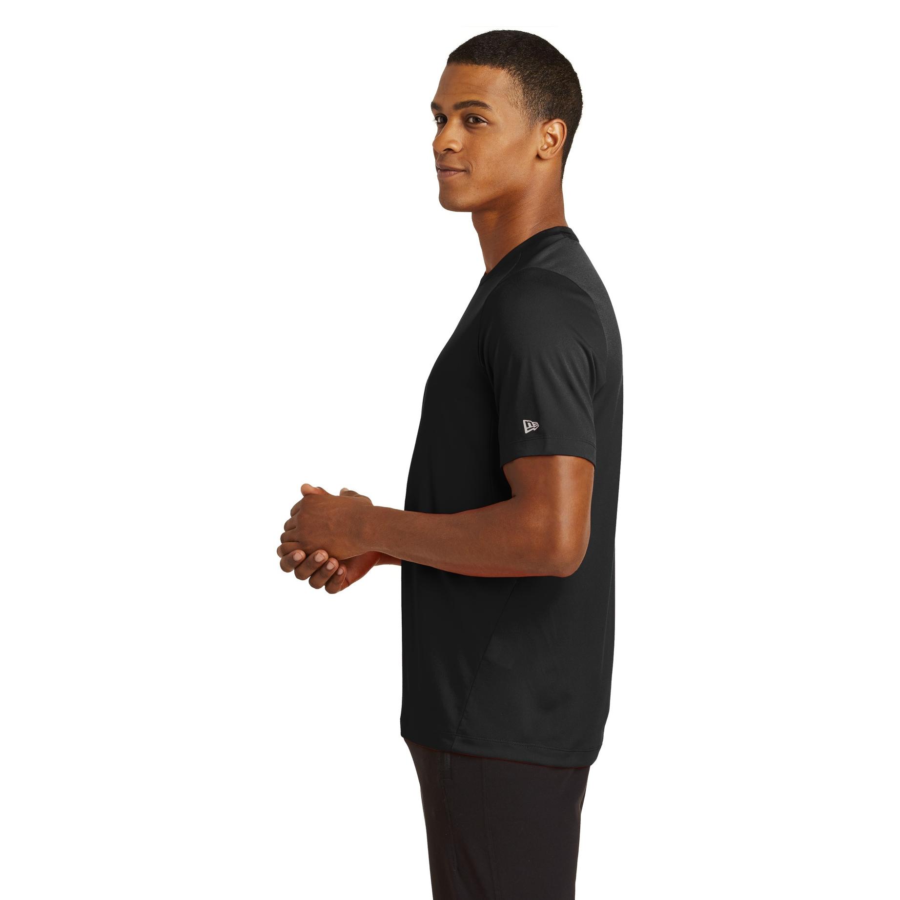 New Era NEA200 Series Performance Crew Tee - Black Solid | Full Source