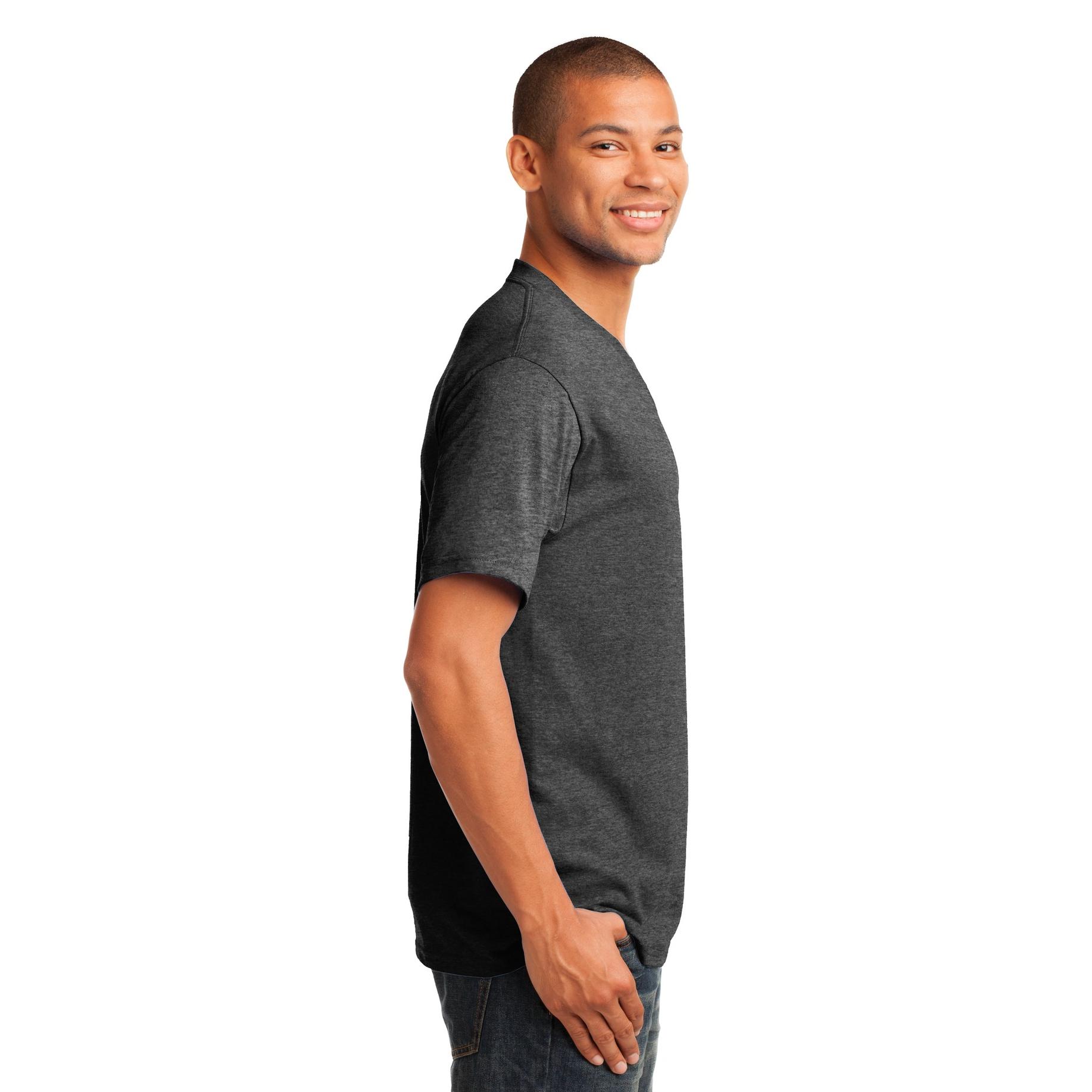 Port & Company PC54V Core Cotton V-Neck Tee - Dark Heather Grey | Full ...