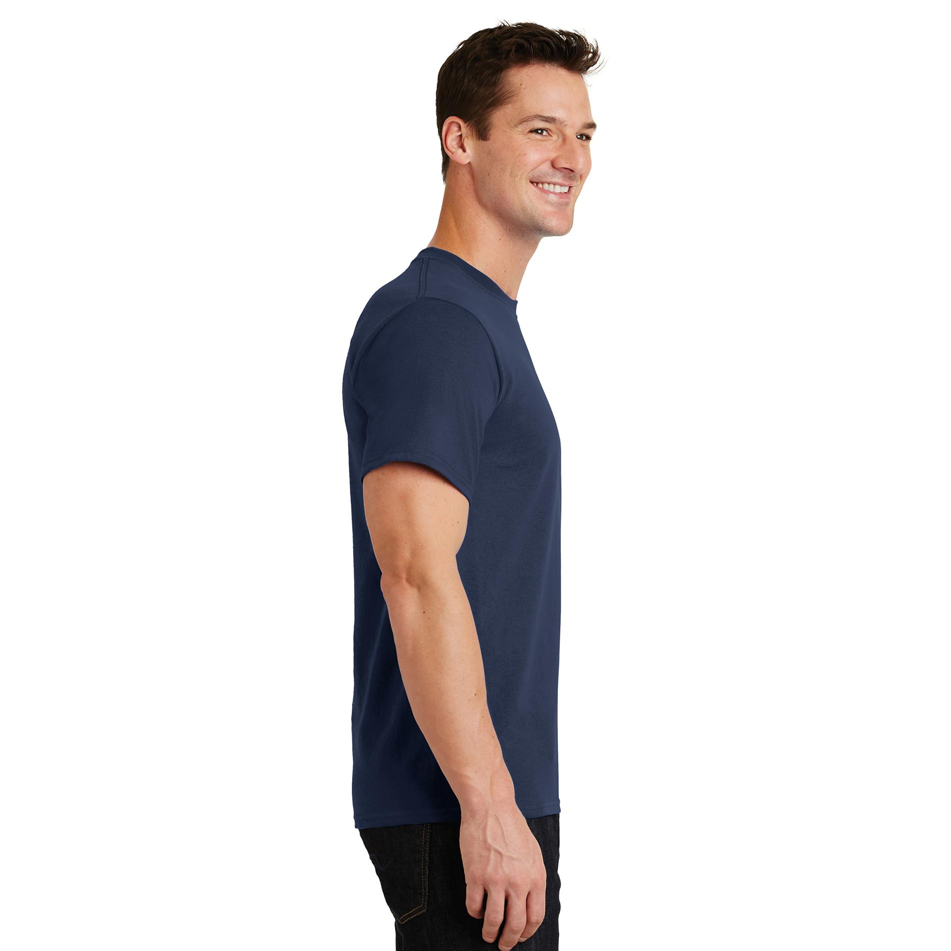 Port & Company Tall Essential T-Shirt - 100% Cotton, Heavyweight, Navy, PC61T (Men's & Women's Basic Tee) - View #3