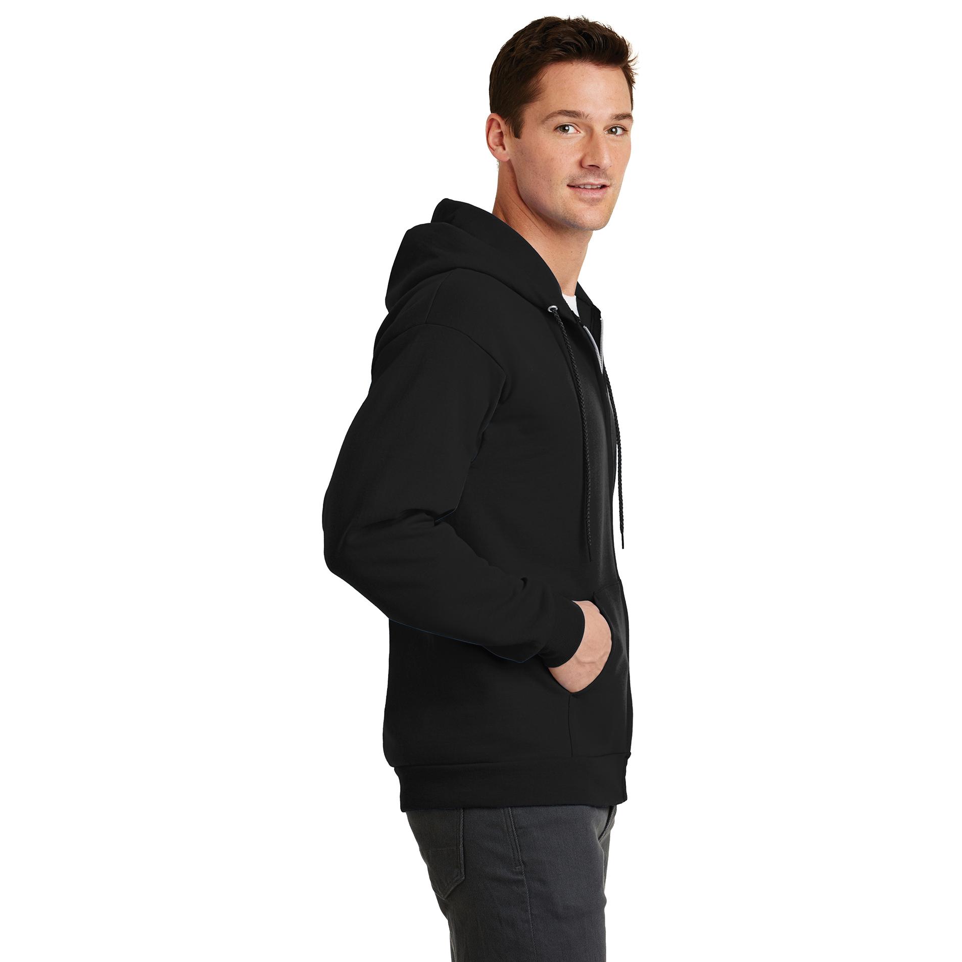 Port & Company PC78ZH Core Fleece Full-Zip Hooded Sweatshirt - Jet