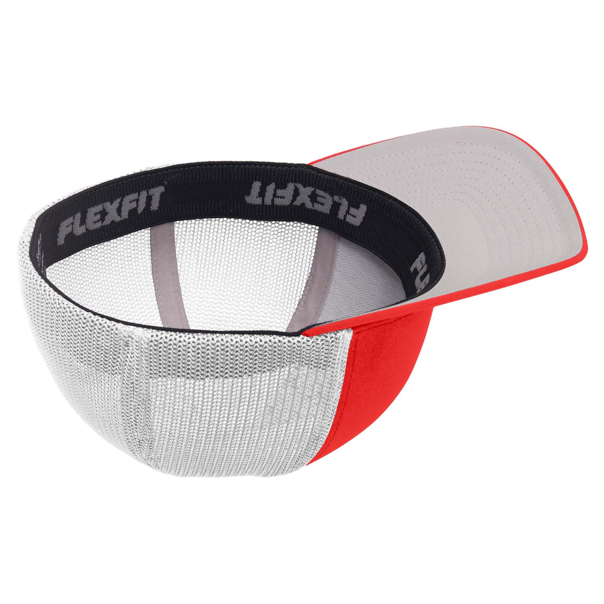 Port Authority C812 Flexfit Mesh Back Cap - True Red/White | Full Source