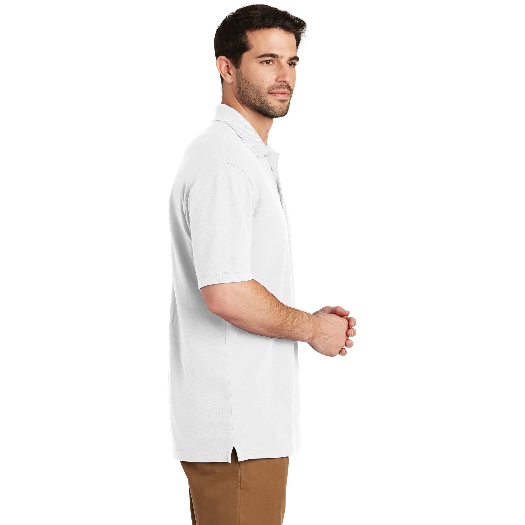 Port Authority K8000 EZCotton Polo White Full Source