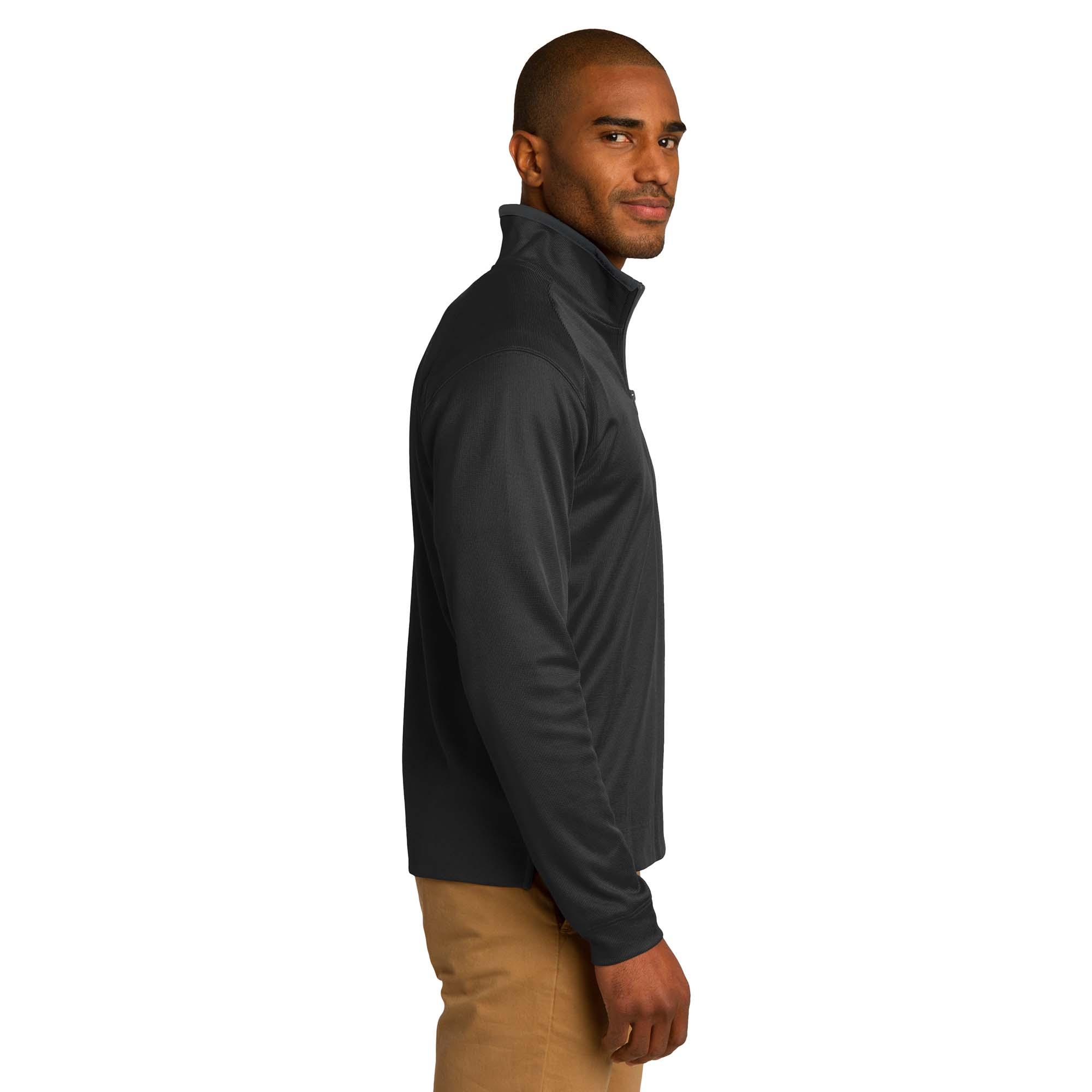 Port Authority K805 Heavyweight Vertical Texture 1/4-Zip Pullover ...