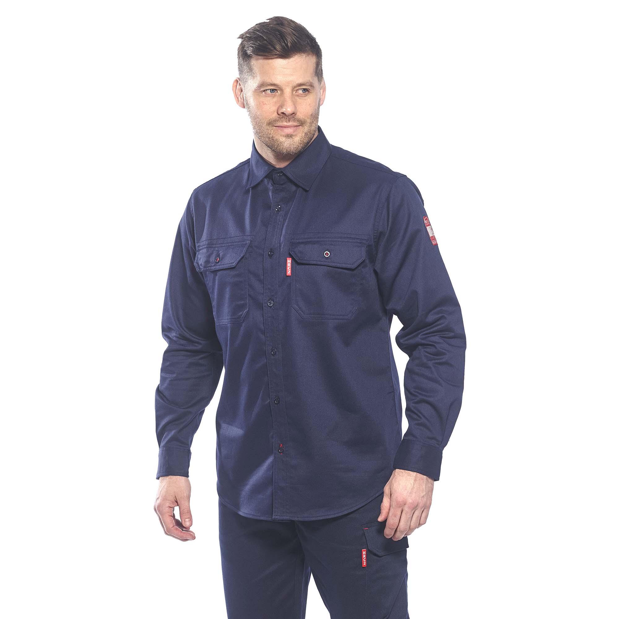 Portwest FR89 Bizflame 88/12 FR Shirt - Navy | Full Source