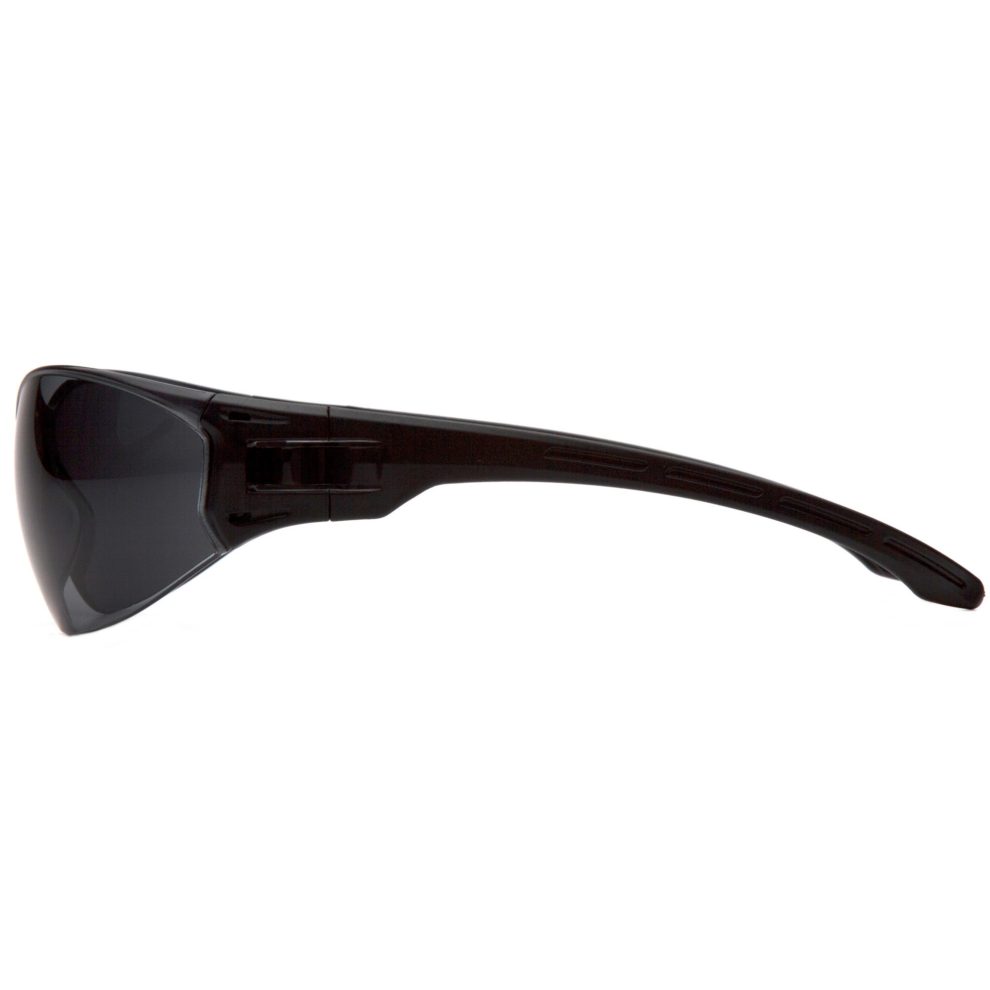 Crossfire 1241W ES5W Safety Glasses - Black Frame - Smoke Lens