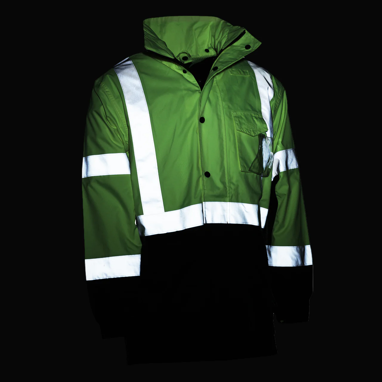 Reflective Apparel 431STLB Type R Class 3 Black Bottom Safety Parka ...