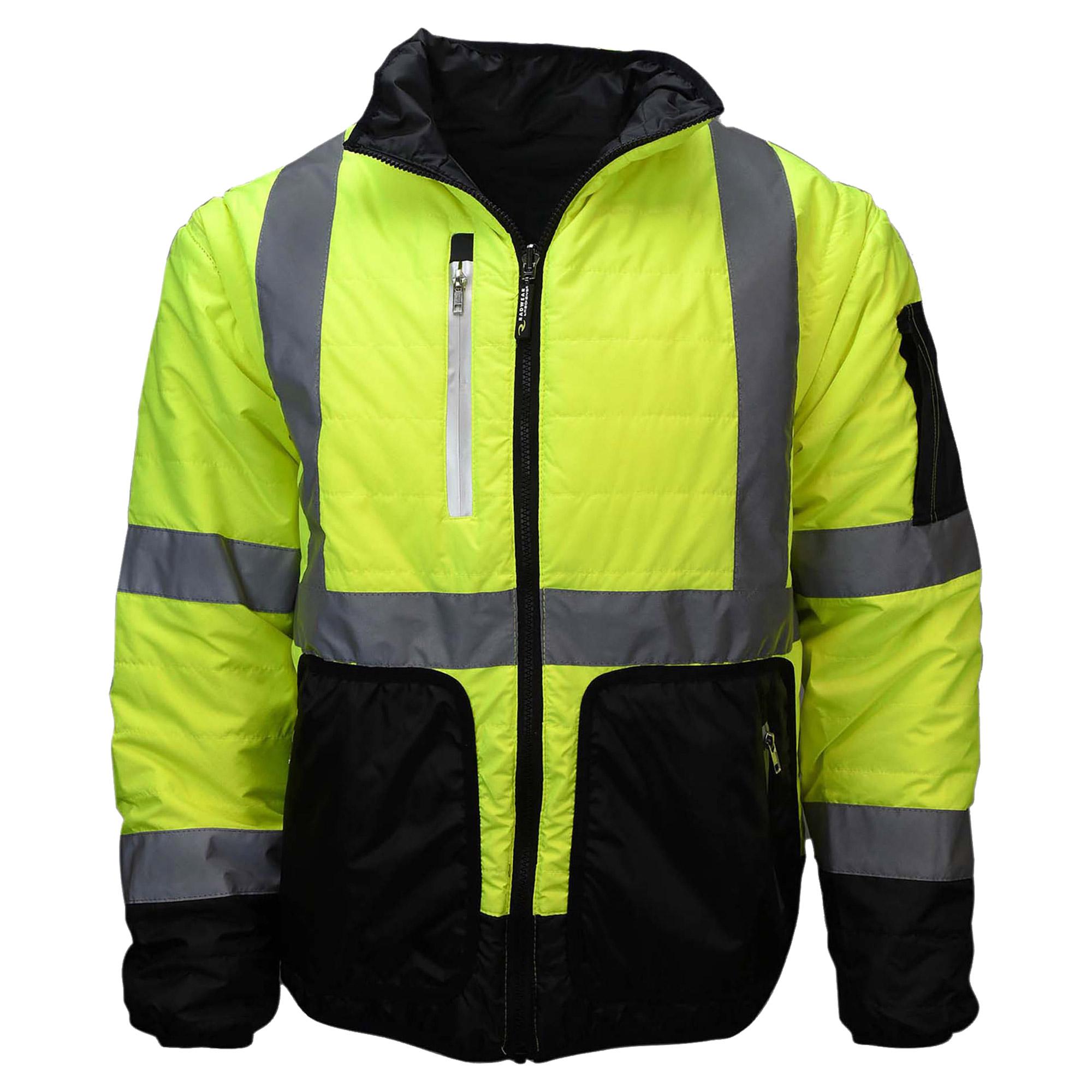 Radians SJ510 Type R Class 3 Quilted Reversible Safety Jacket - Zip-Off ...