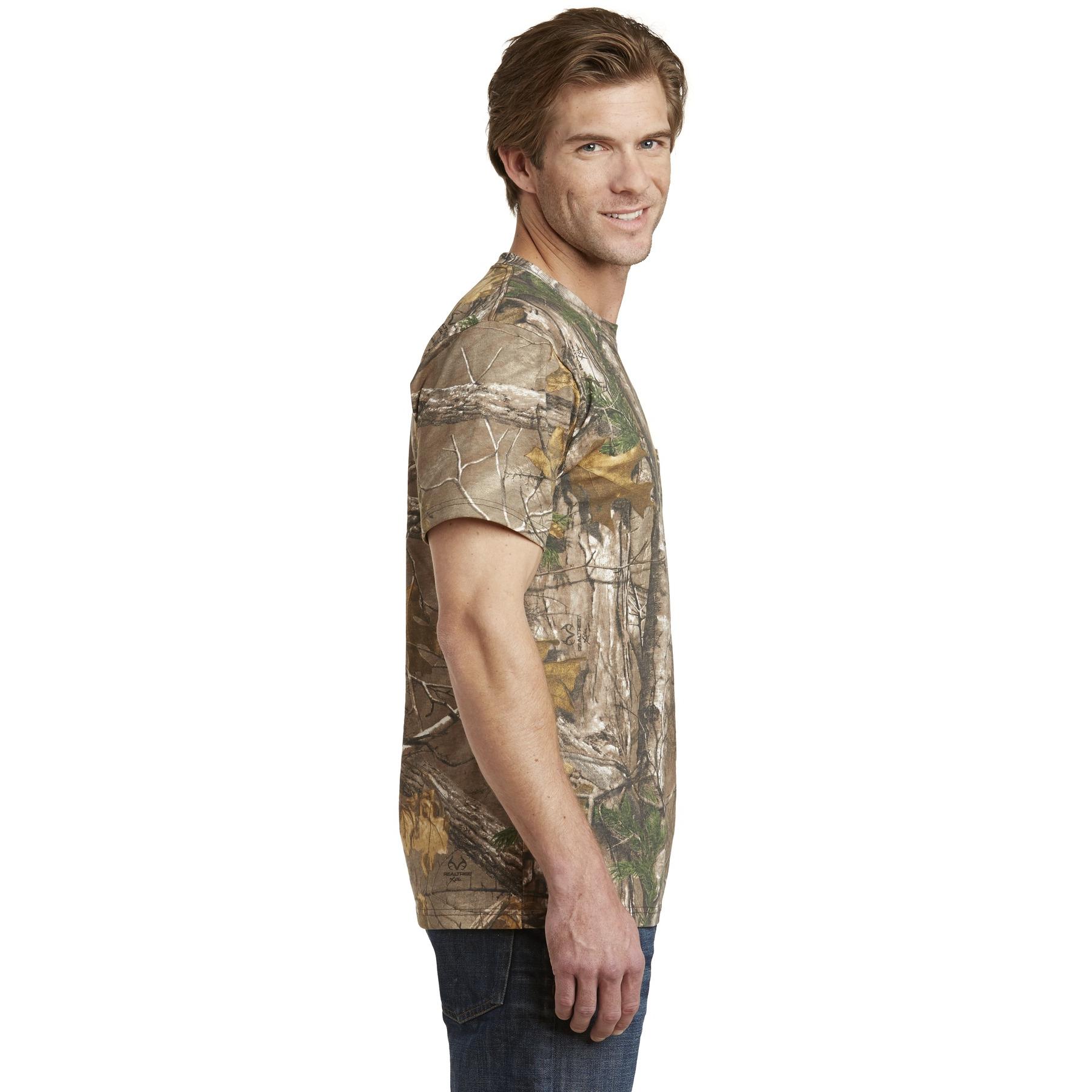 T-shirt Russell Outdoors Realtree AP Mens S-3XL 100% Cotton NO POCKET Camo Tee 