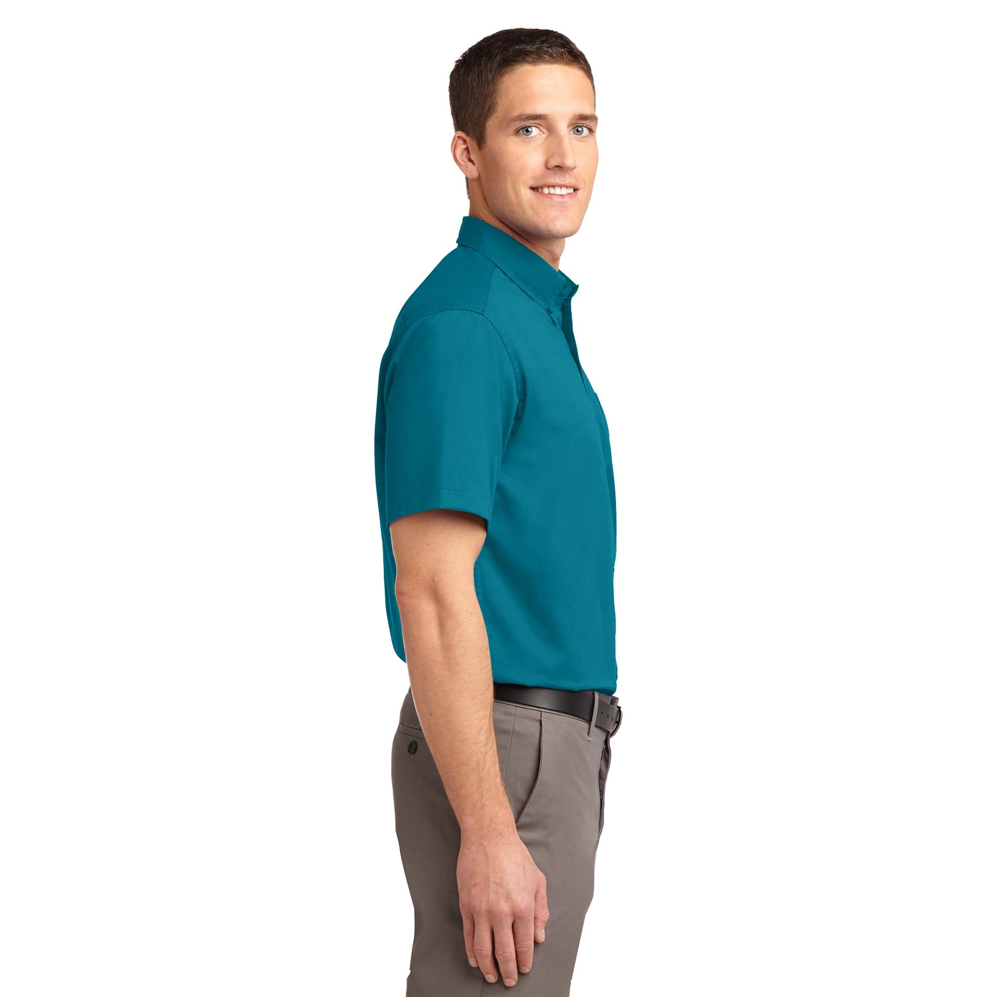 Port Authority S508 Short Sleeve Easy Care Shirt - Teal Green ...