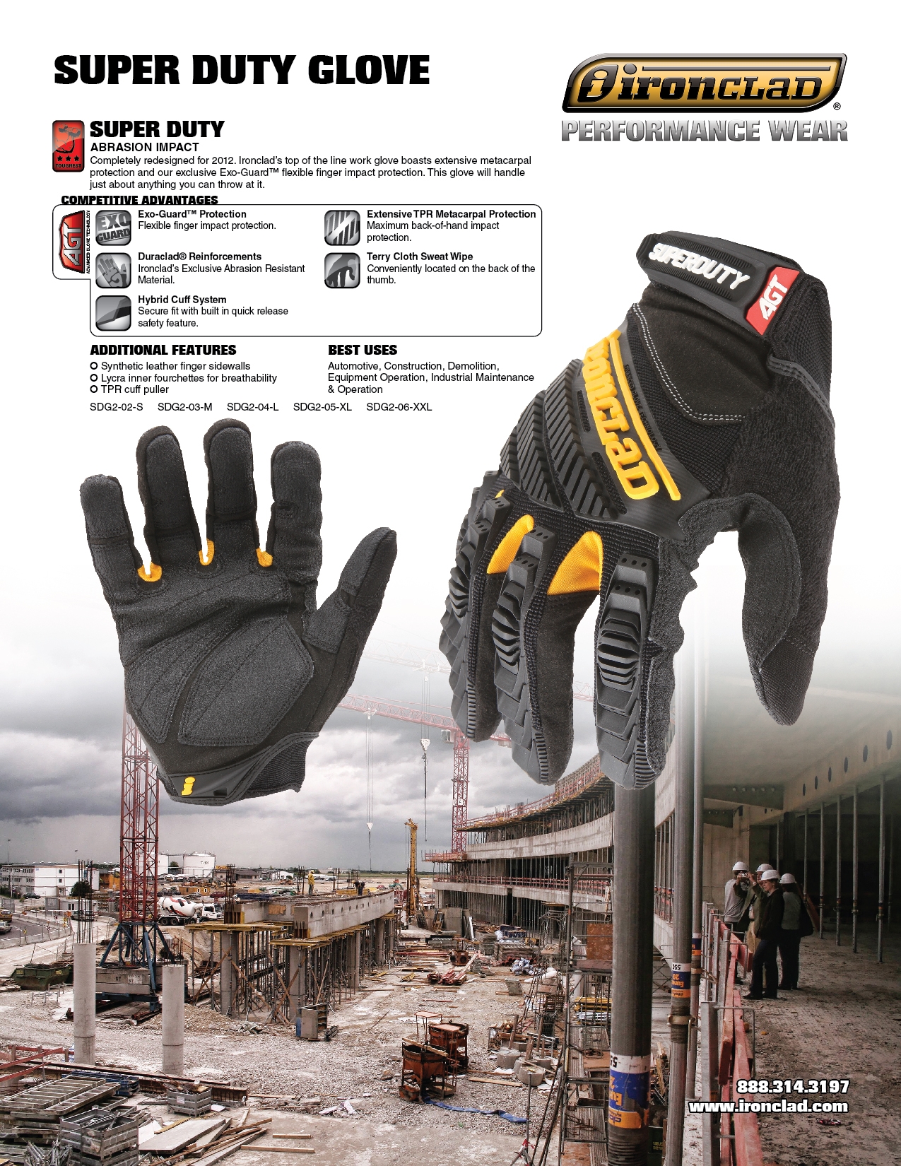 Ironclad BHG-02-S Box Handler Gloves, S