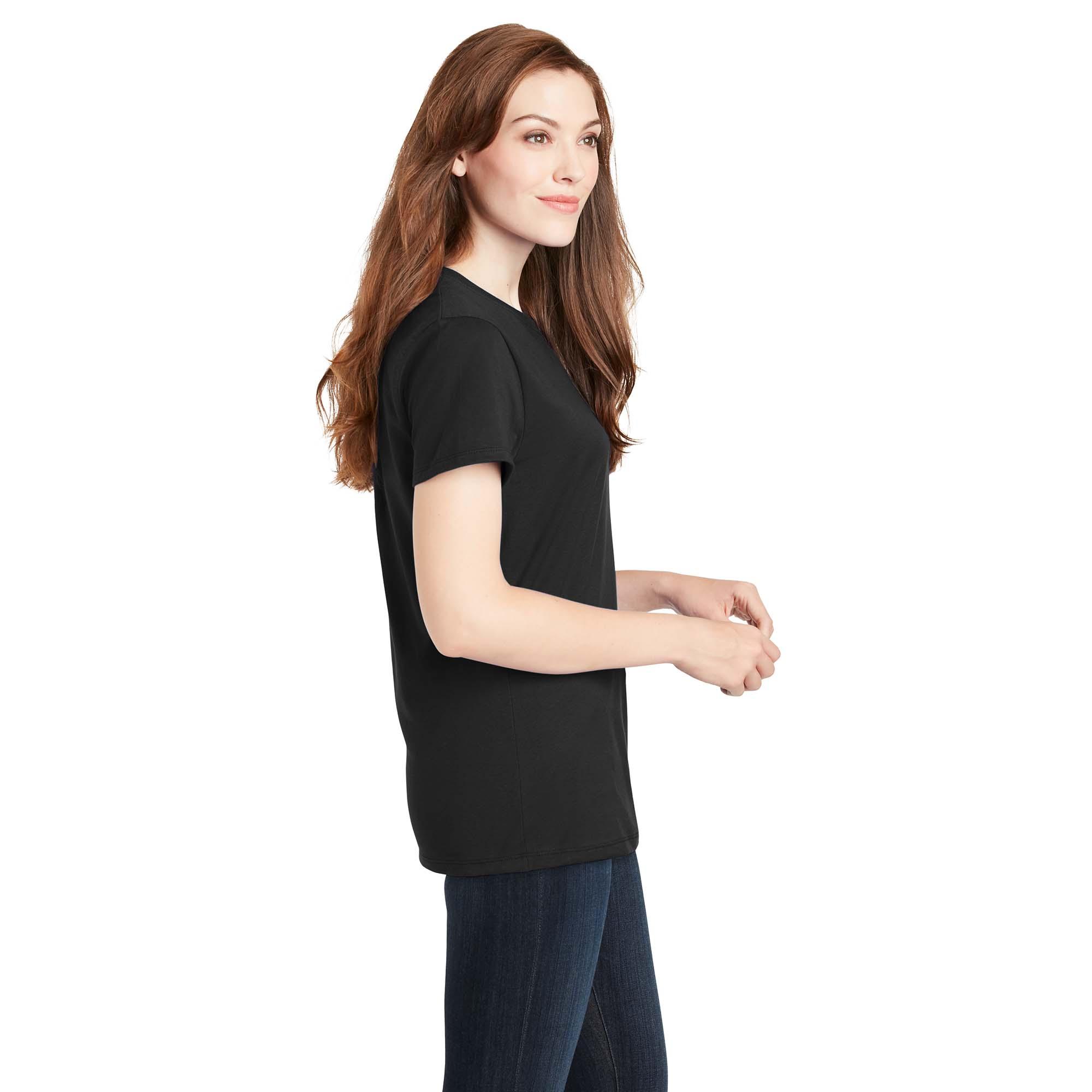 Hanes Sl04 Ladies Nano T Cotton T Shirt Black Full Source