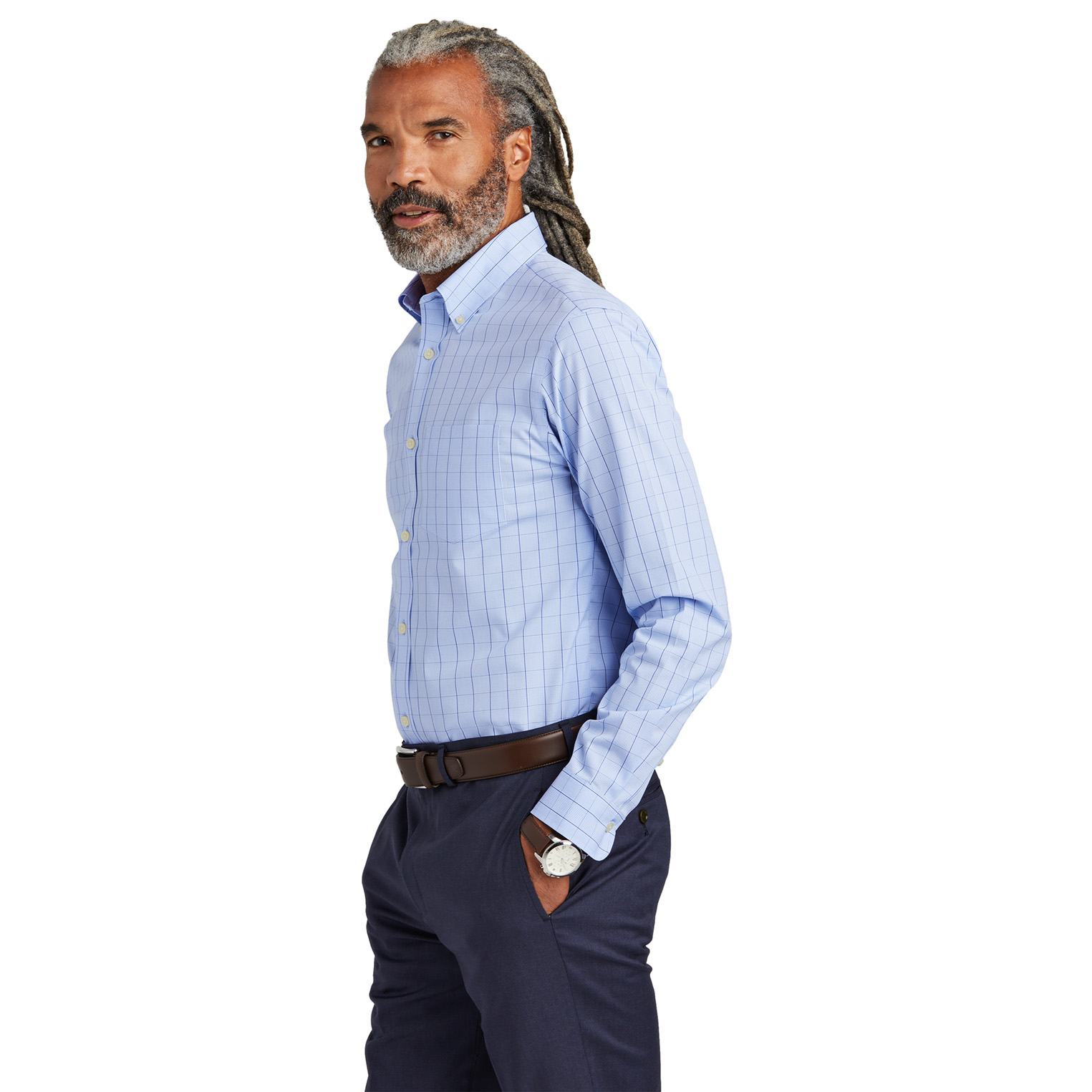 Brooks Brothers BB18008 Wrinkle-Free Stretch Patterned Shirt