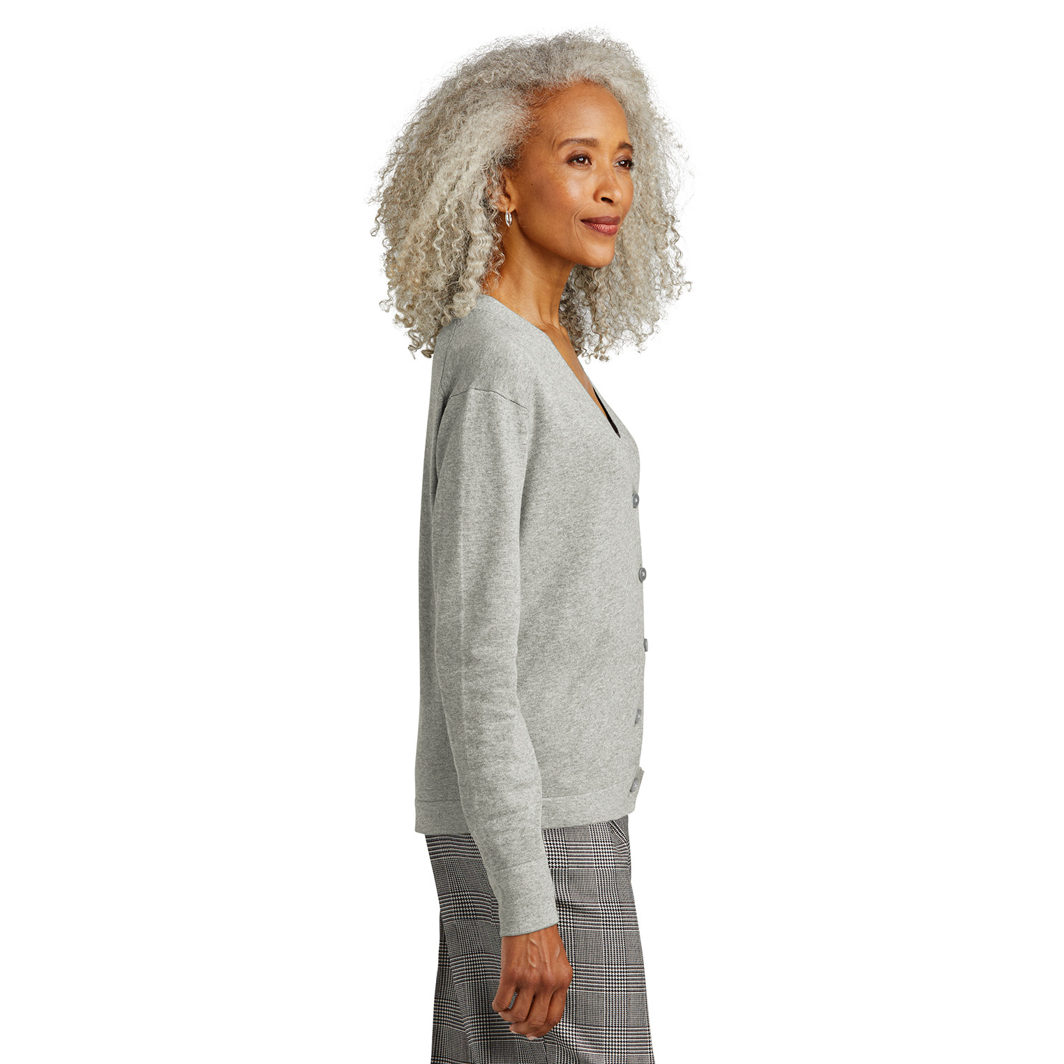 Brooks Brothers BB18405 Women's Cotton Stretch Cardigan Sweater - Light ...