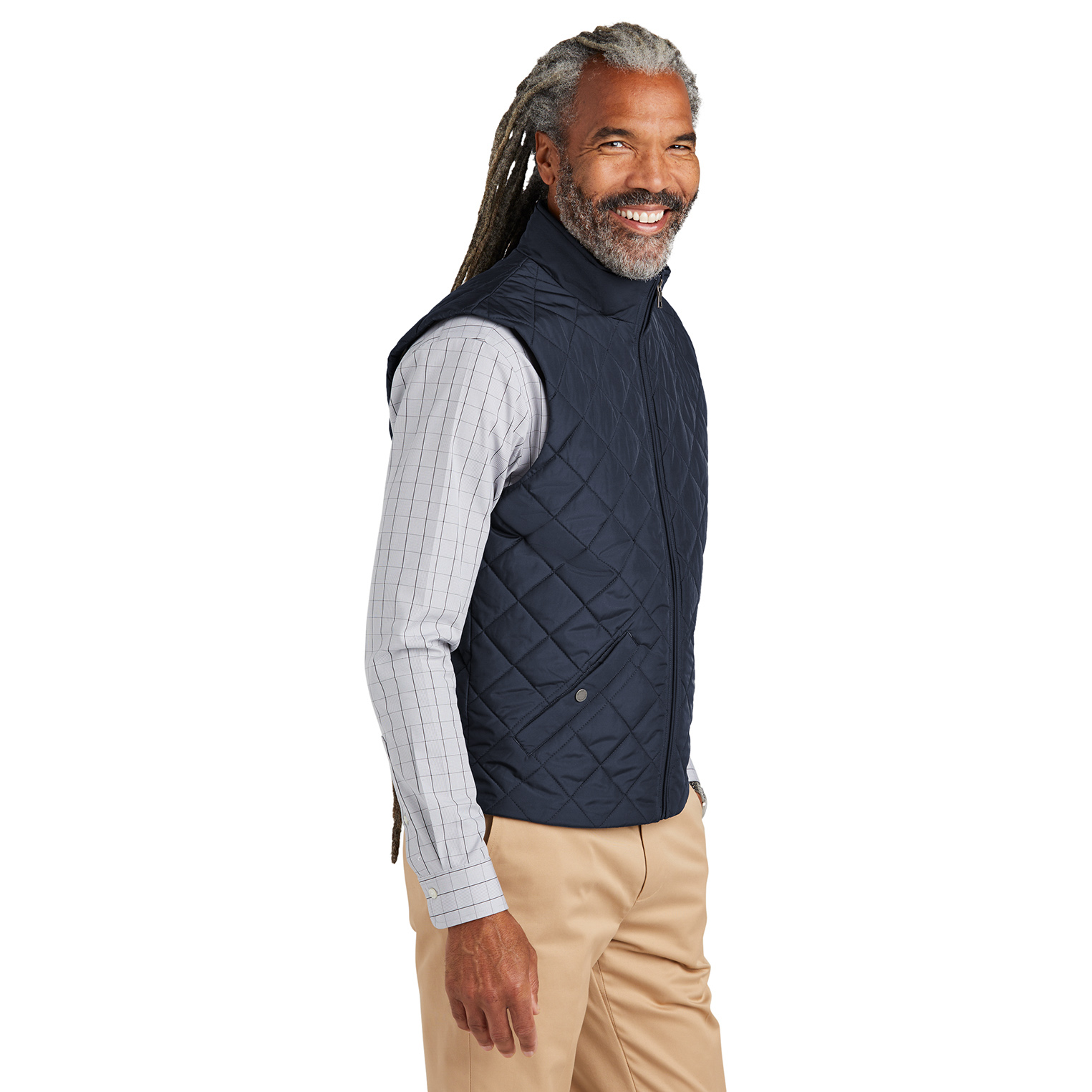 Brooks Brothers BB18602 Quilted Vest - Night Navy | Full Source