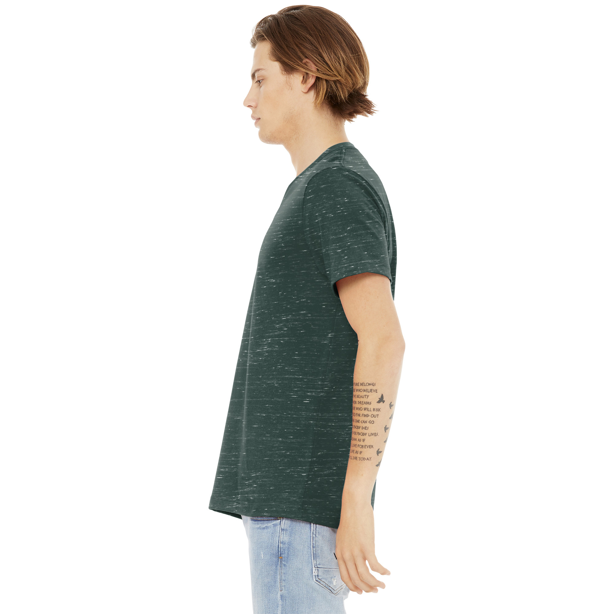 Bella + Canvas BC3655 Unisex Textured Jersey V-Neck Tee - Forest Marble ...