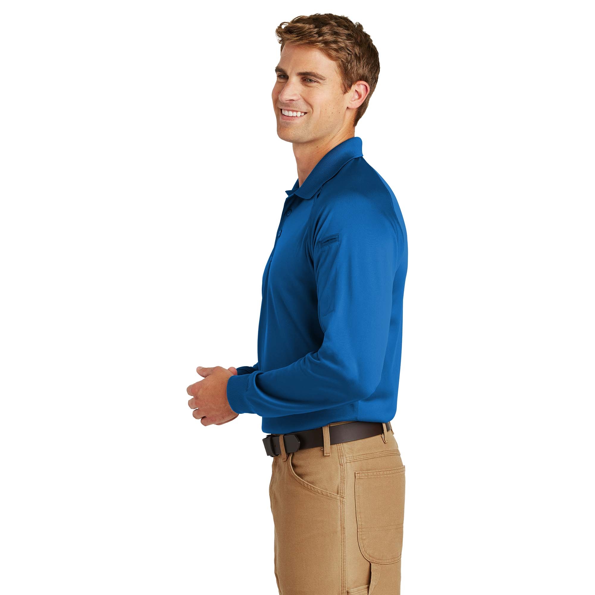 CornerStone CS410LS Select Long Sleeve Snag-Proof Tactical Polo - Royal | FullSource.com