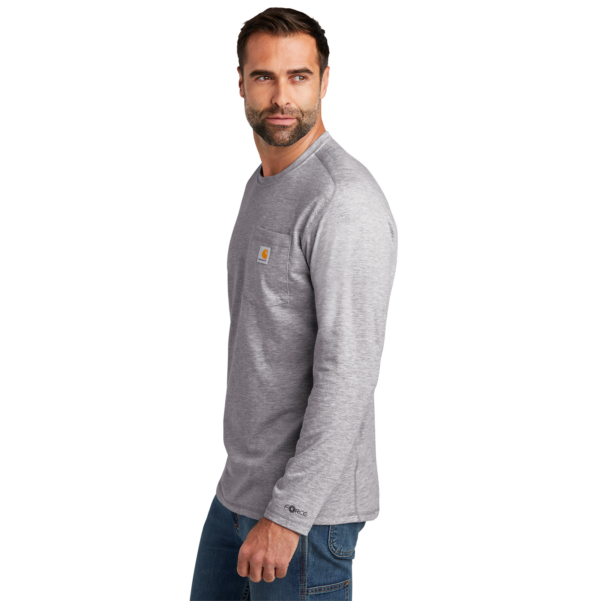 Carhartt CT106656 Force Long Sleeve Pocket T-Shirt - Heather