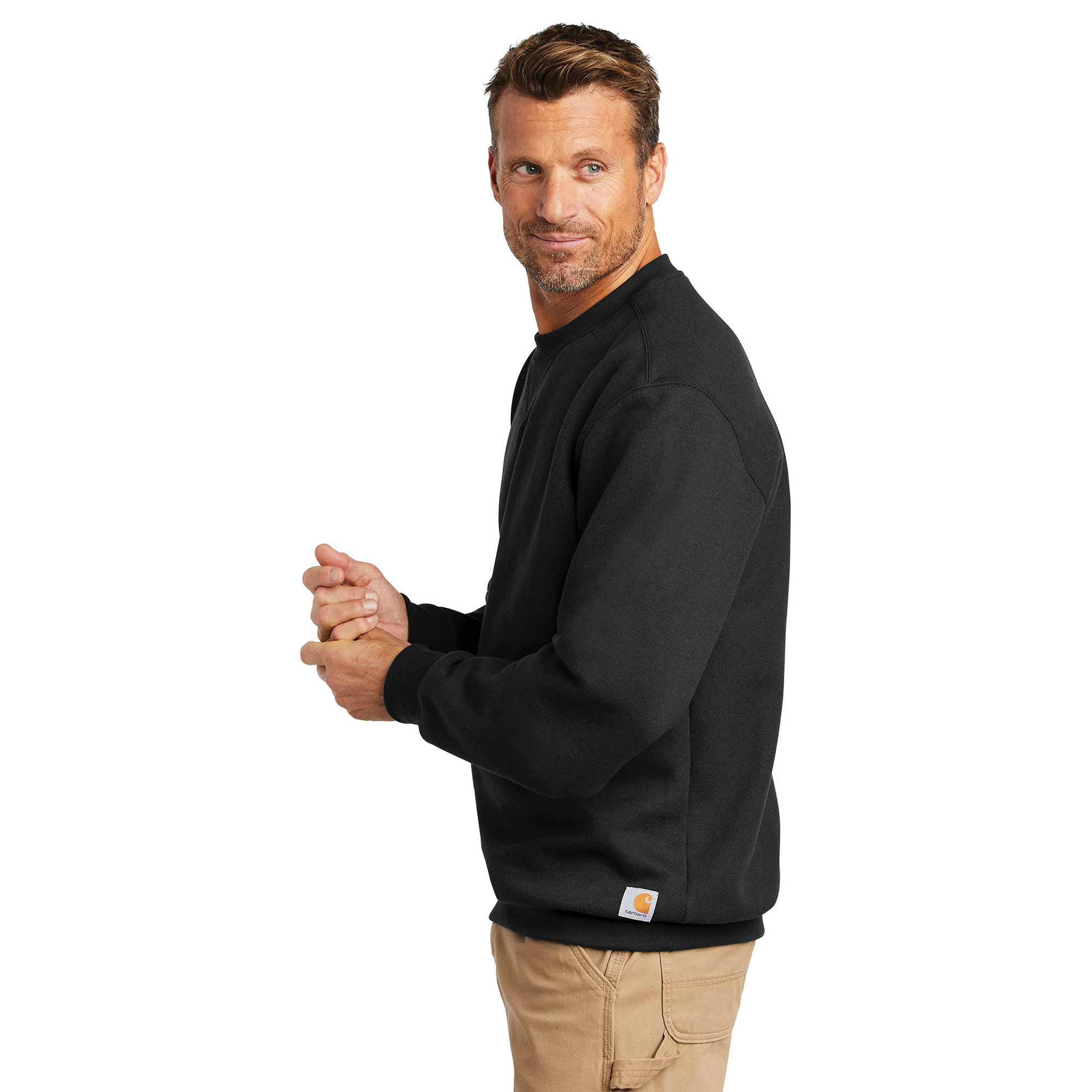 Carhartt K124 Midweight Crew Neck Sweatshirt - Black | Full