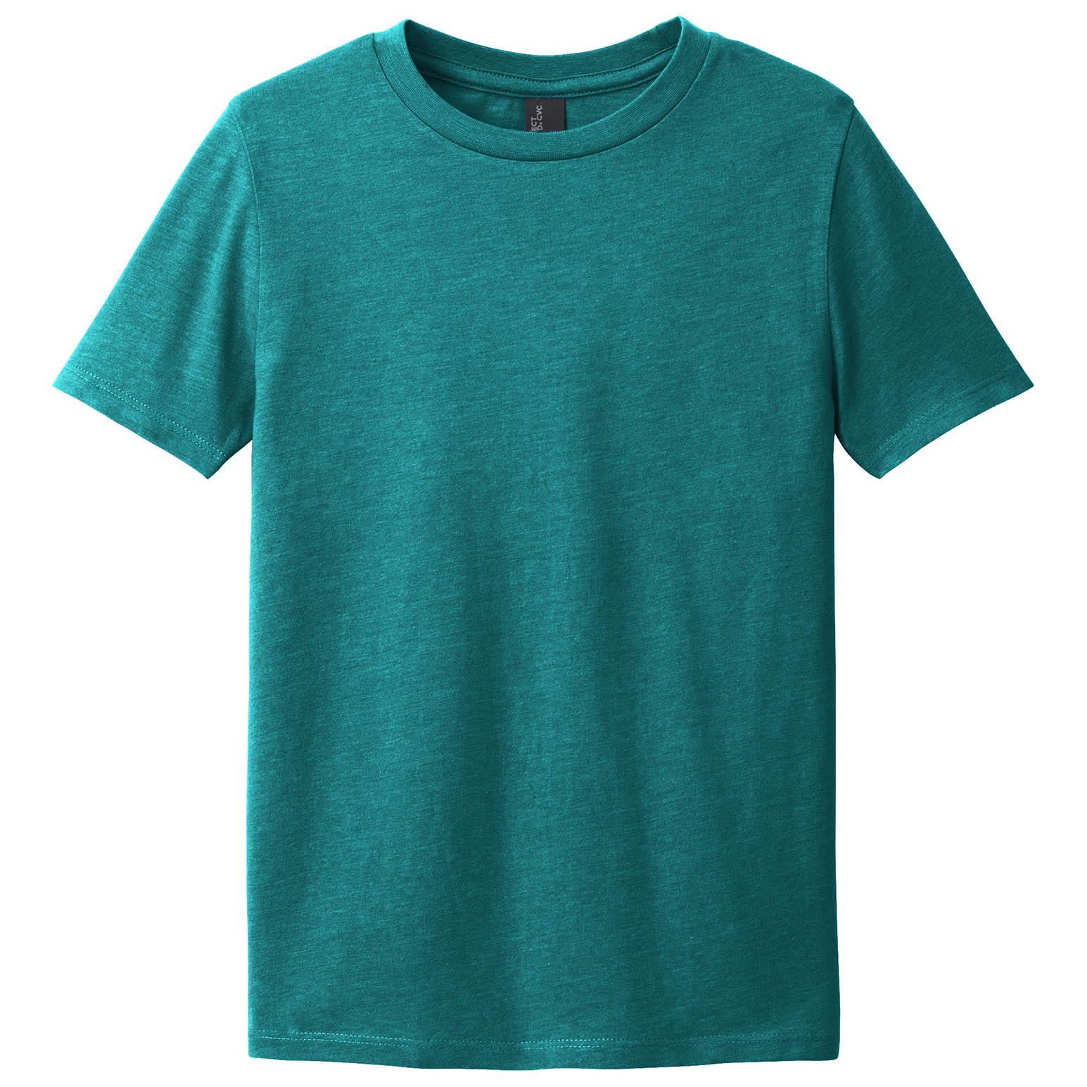 District DT108Y Youth Prefect Blend CVC Tee - Heathered Teal | Full Source