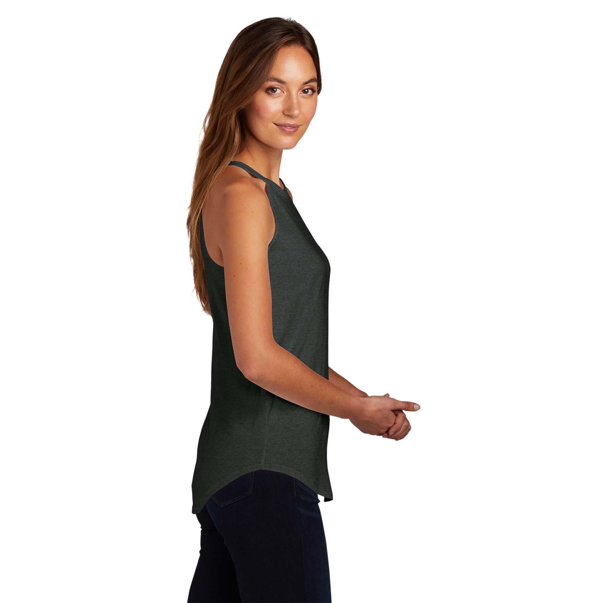 thumbnail image 2 of Joe's USA Ladies Perfect Blend Rocker Tank - Soft V-Neck Tank Top, Sizes XS-4XL, Black Frost 2 of 10