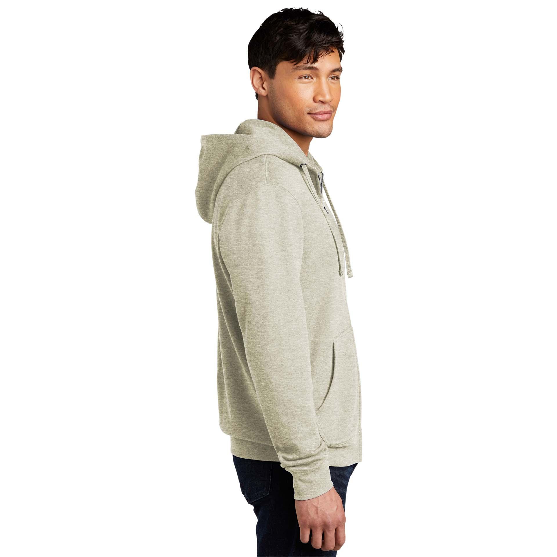 District DT6102 V.I.T. Fleece Full-Zip Hoodie - Oatmeal Heather | Full ...