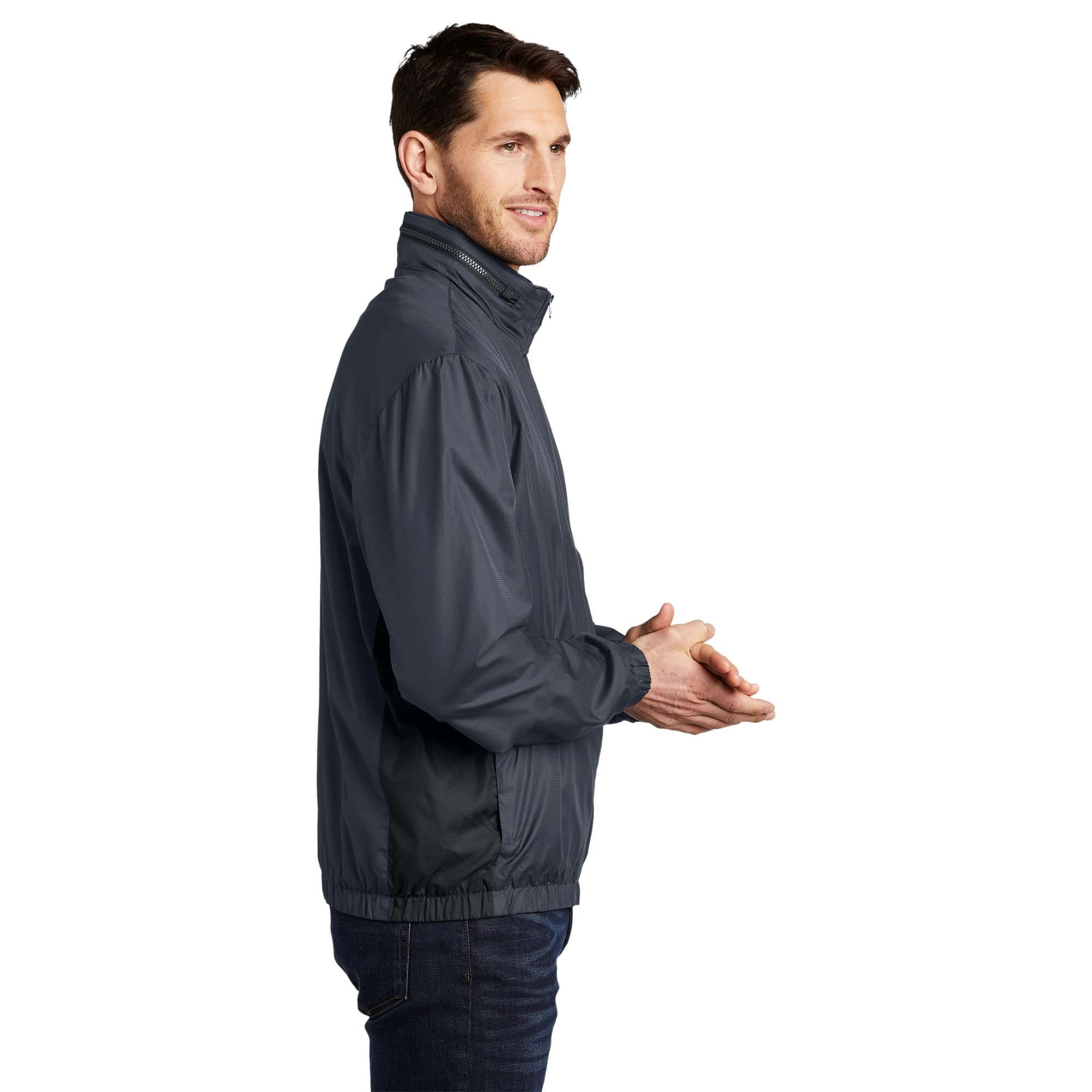 Port Authority J330 Core Colorblock Wind Jacket Battleship Greyblack