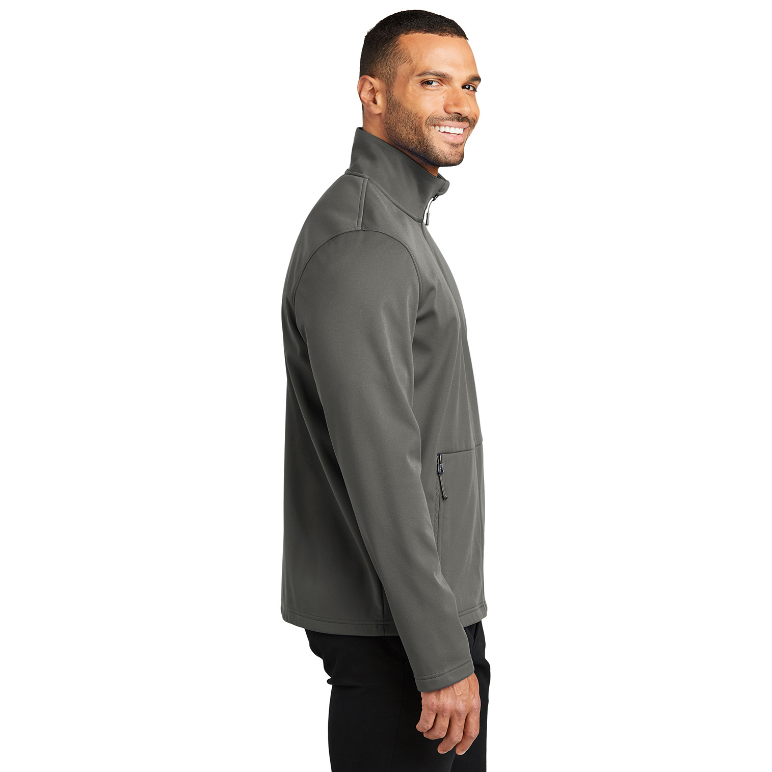 Port Authority J617 Flexshell Jacket - Grey Steel | Full Source