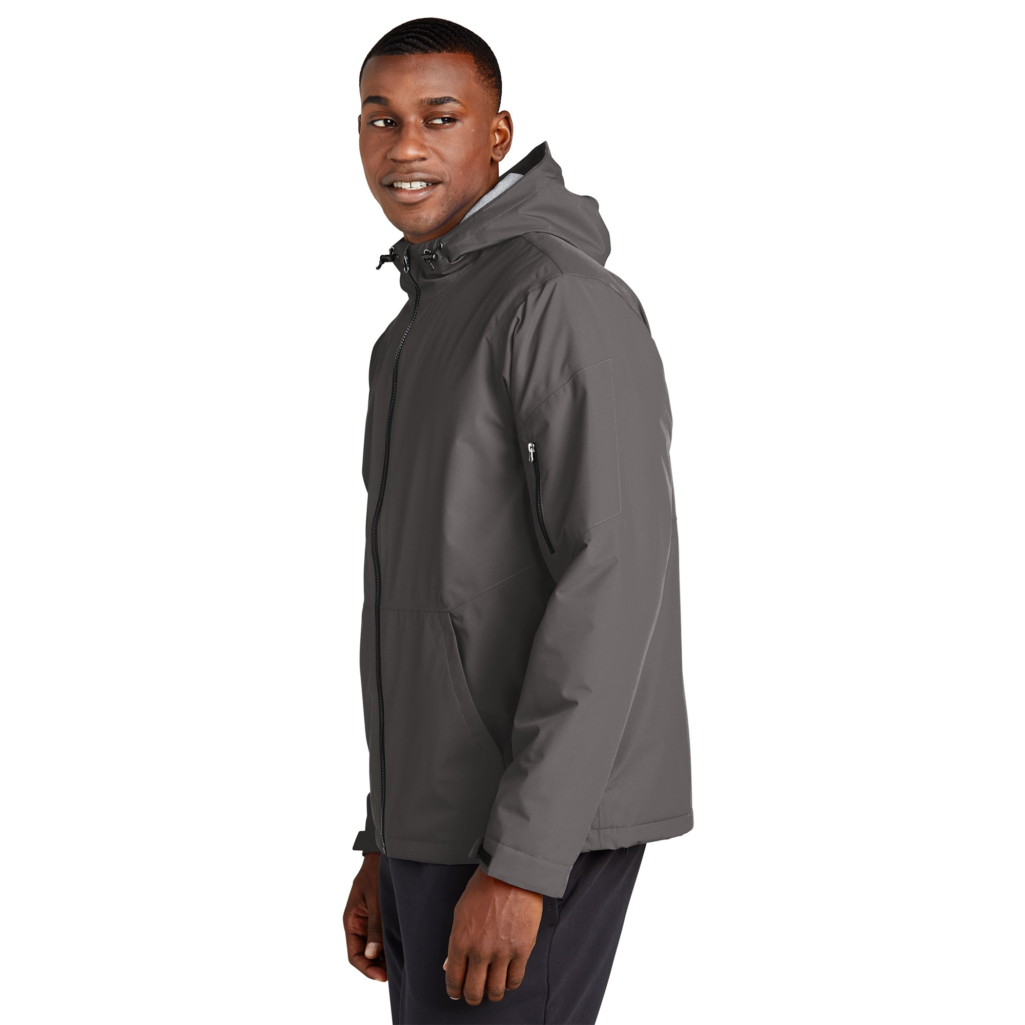 Sport-Tek JST56 Waterproof Insulated Jacket - Graphite | Full Source