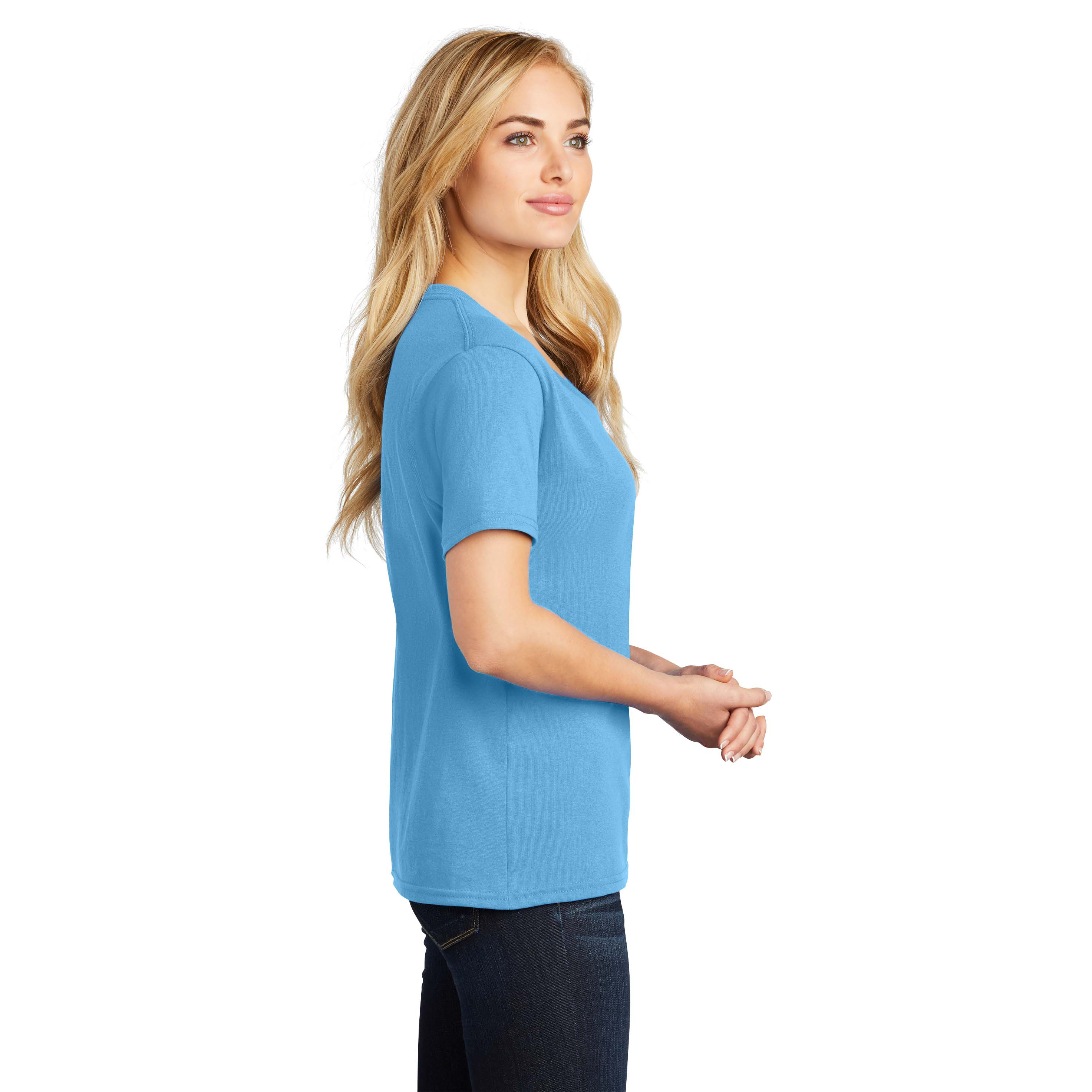  Port & Company Ladies Core Cotton Tee. LPC54 Aquatic