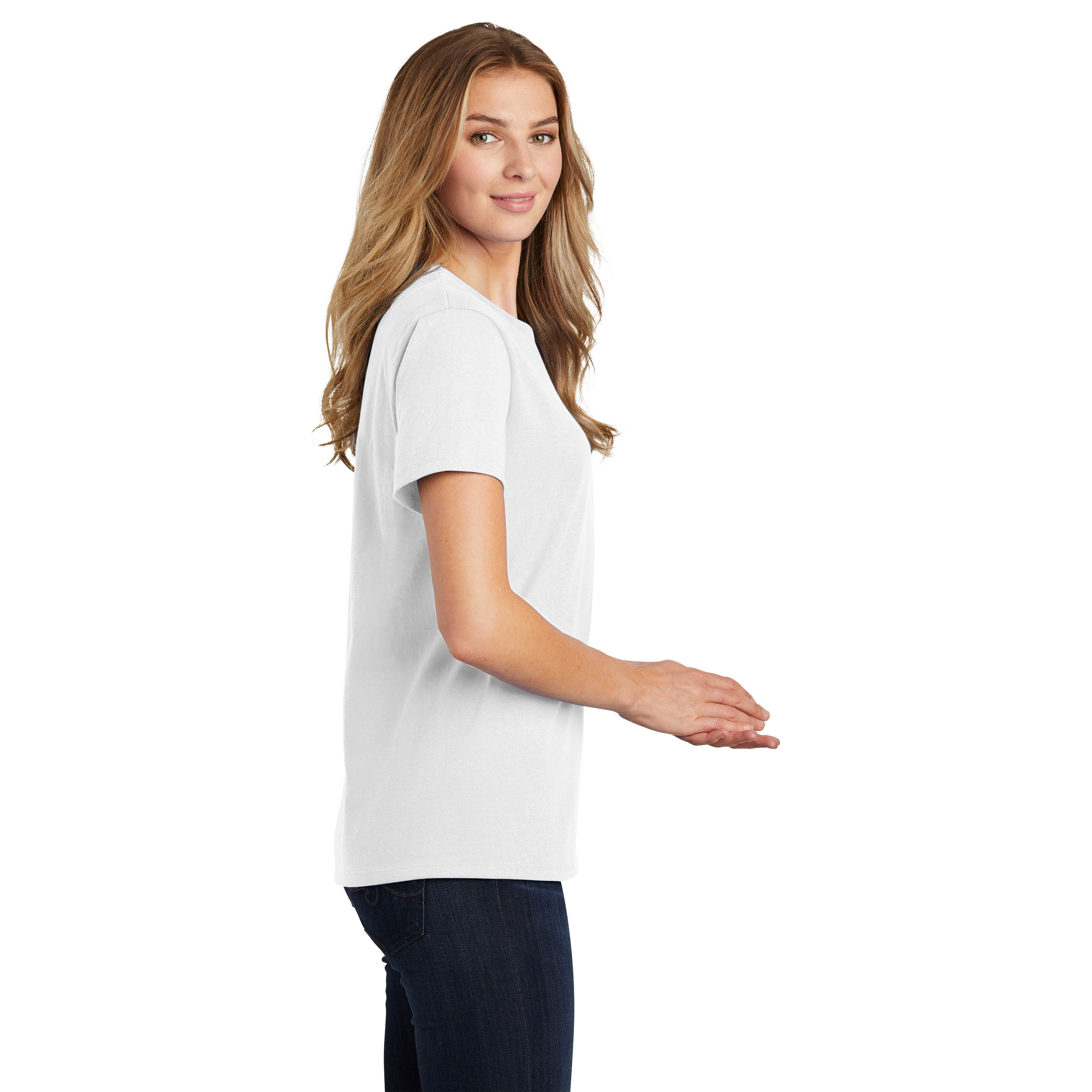 Port & Company LPC61 Ladies Essential T-Shirt - White | Full Source