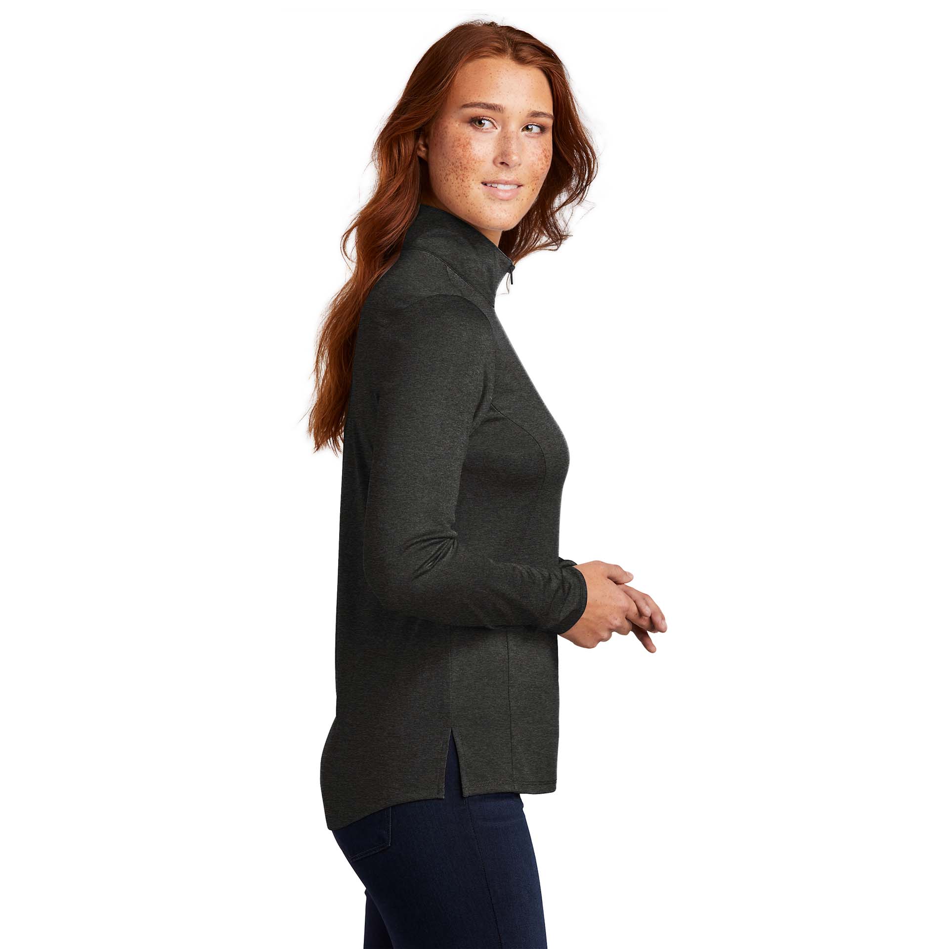 Sport-Tek LST469 Ladies Endeavor 1/4-Zip Pullover - Black