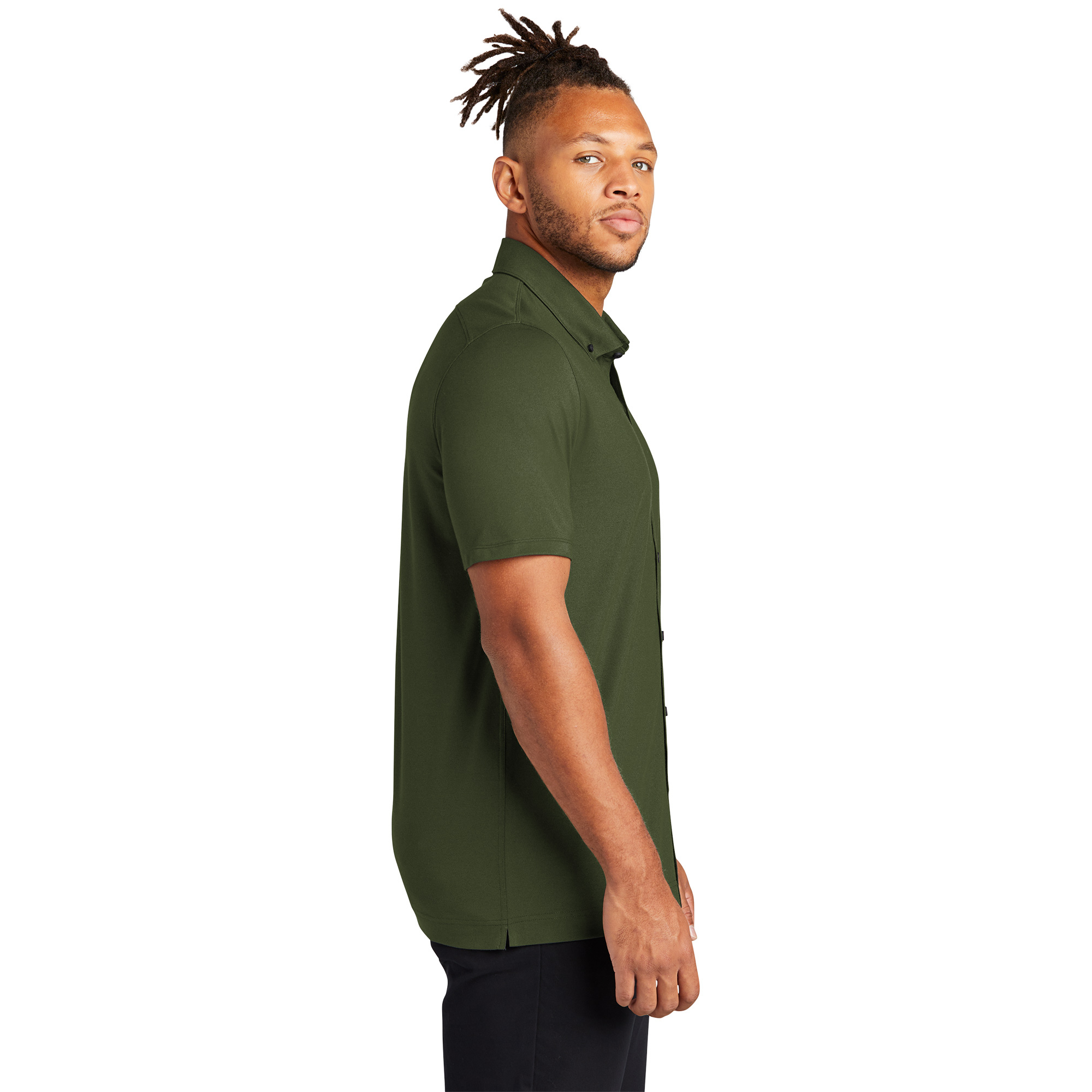 Mercer+Mettle MM1006 Stretch Pique Full-Button Polo