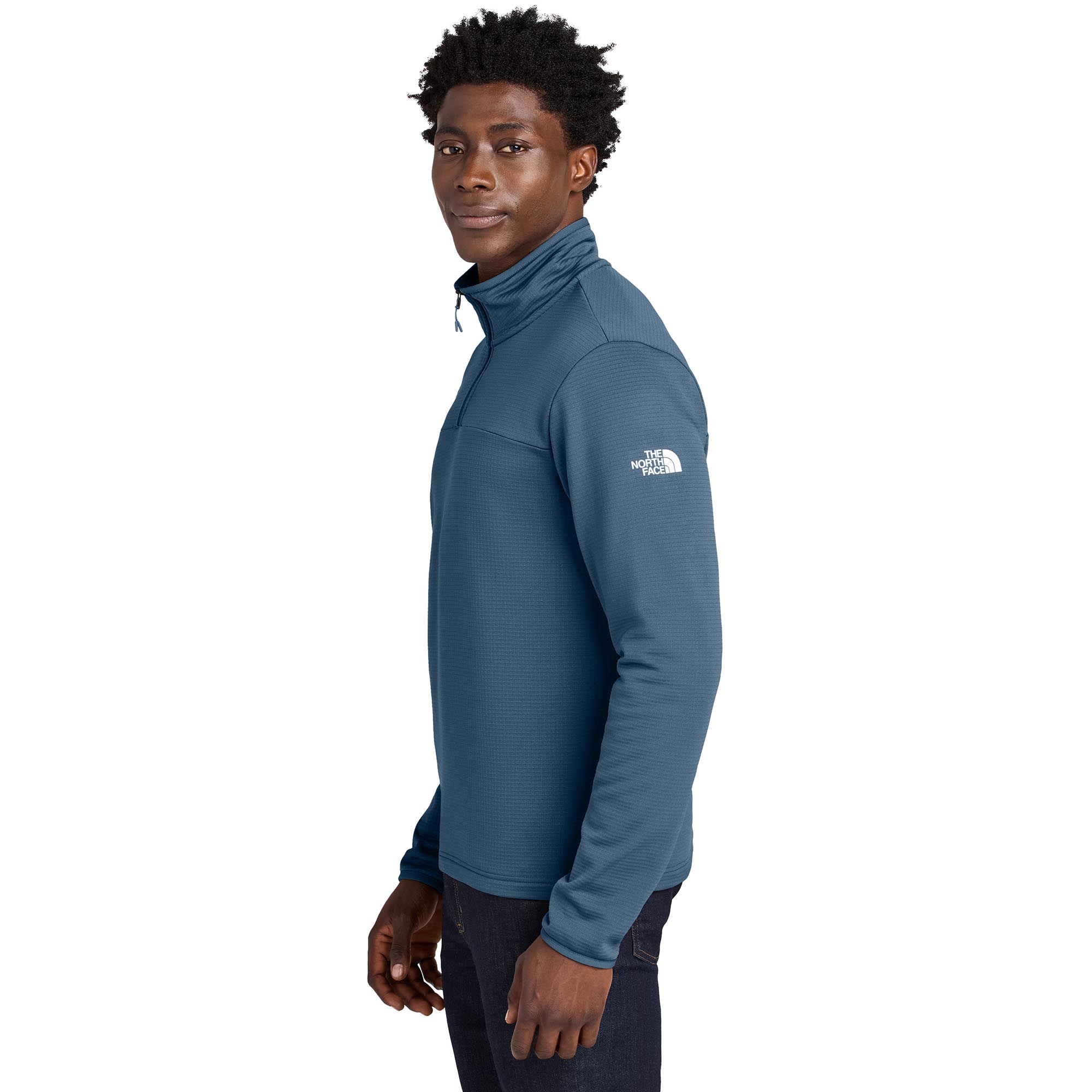 The North Face NF0A8ENJ Aim 1/4-Zip Fleece - Shady Blue | Full Source